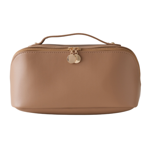 Leather Embroidered Makeup Bag