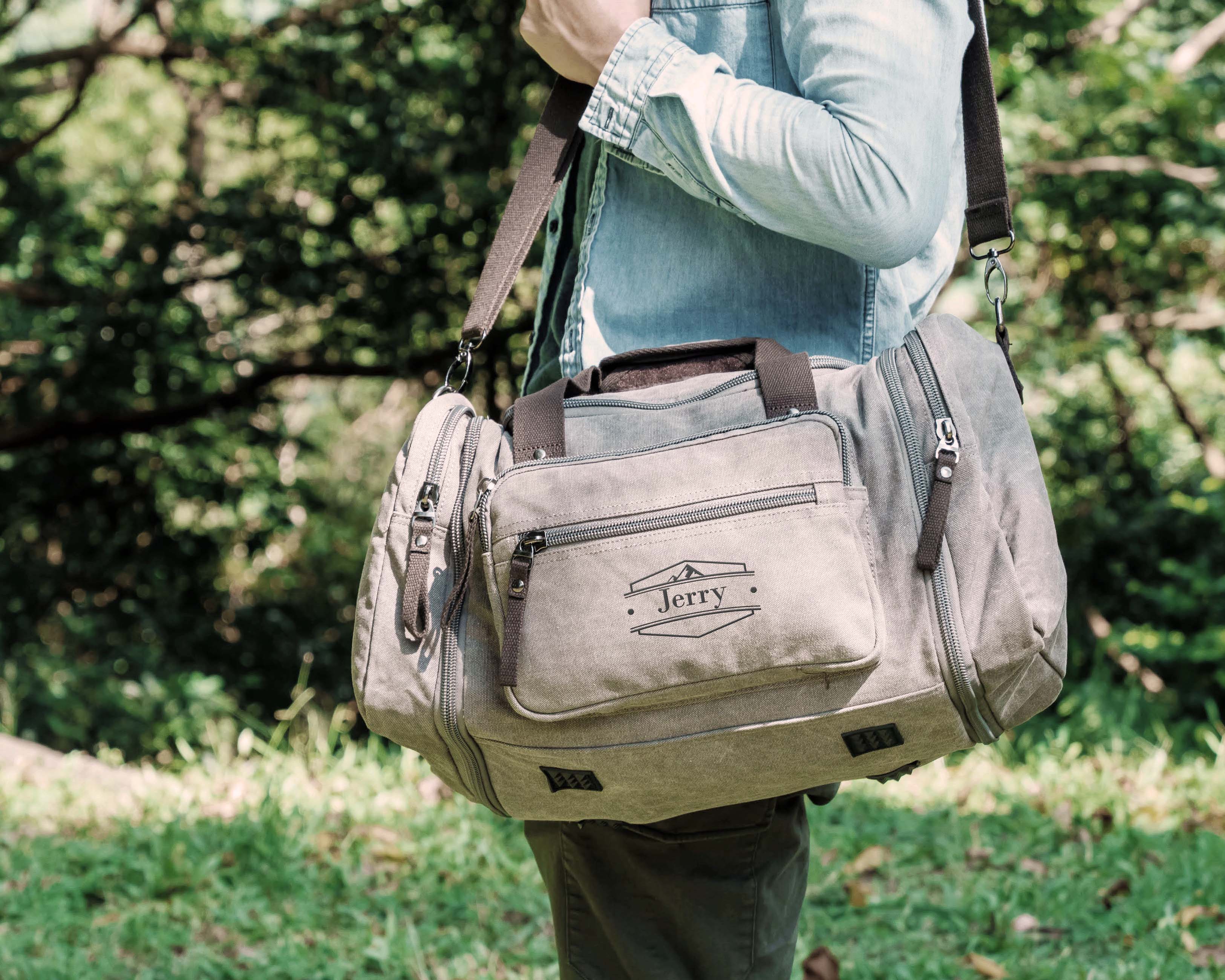 Travel Weekender Bag | Mens Duffle Bag Personalized