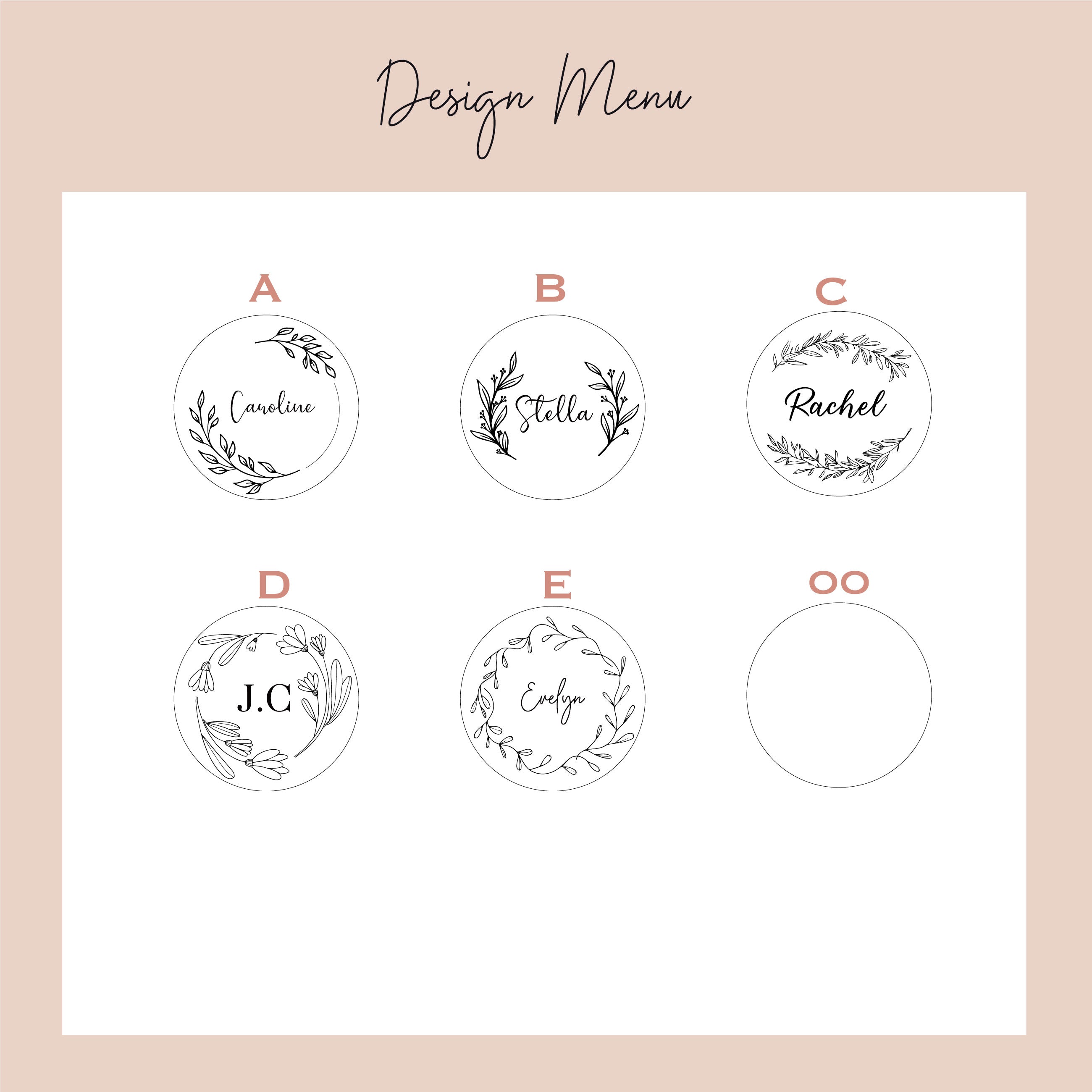 Engraved Floral Design with Name