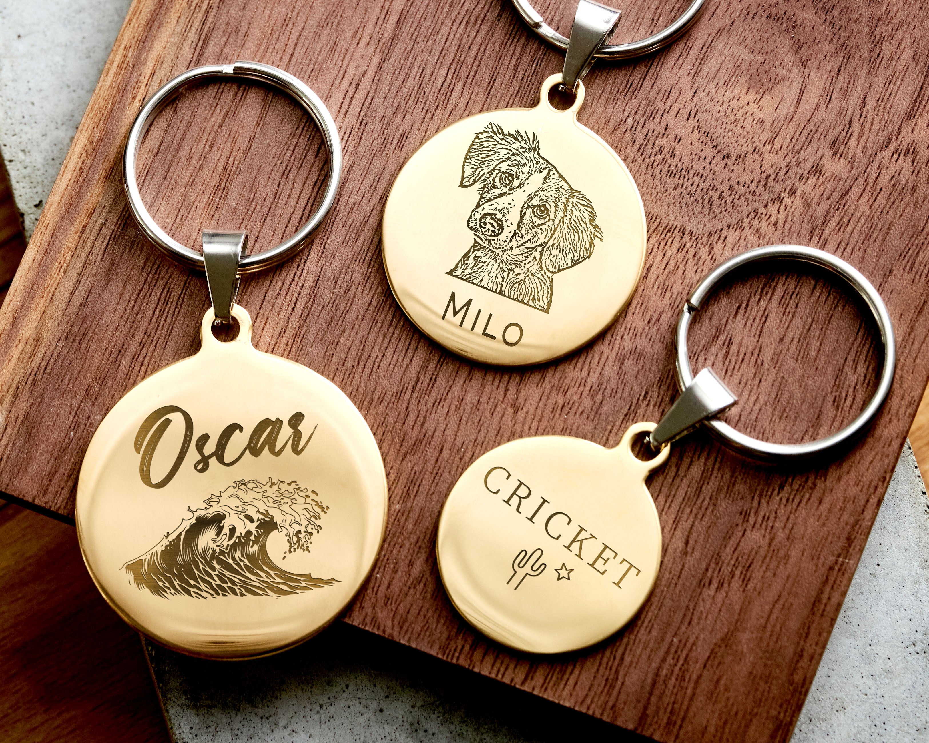 Personalized Dog ID Name Tag - Round