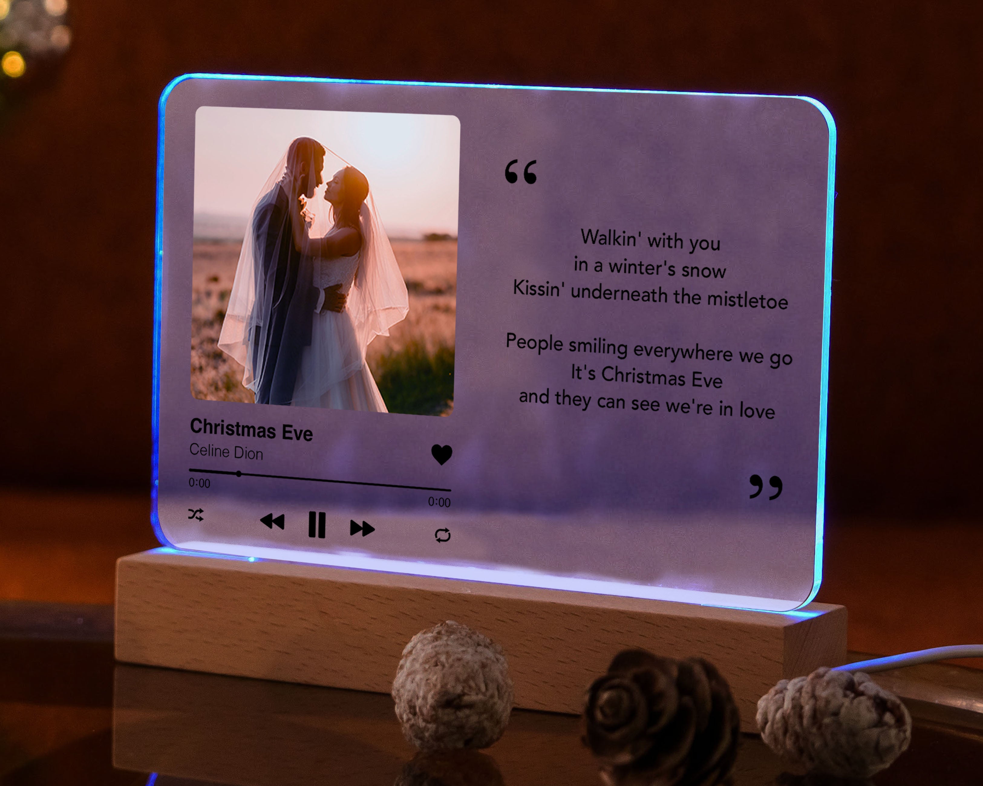 Multicolor LED Night Light Picture Song Plaque