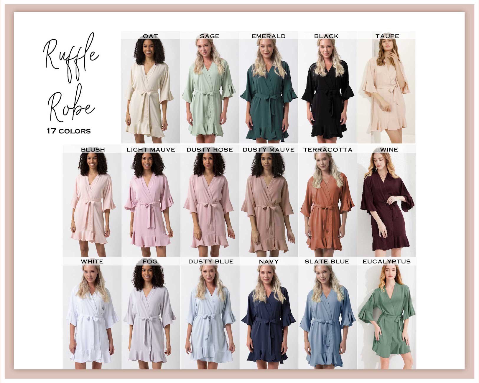 Birth Flower Ruffle Party Robes - Fit Most