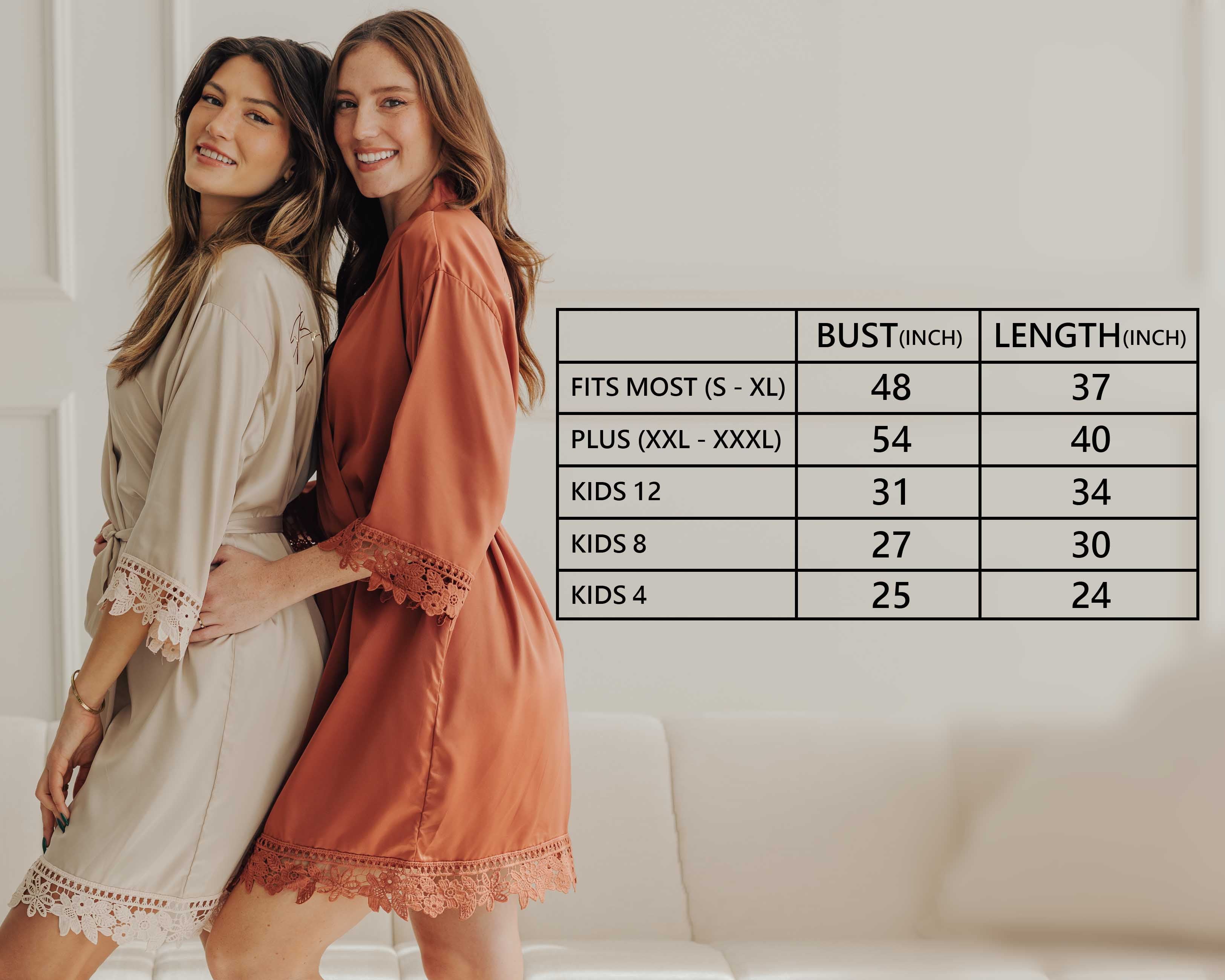 Satin Lace Robes - Kids