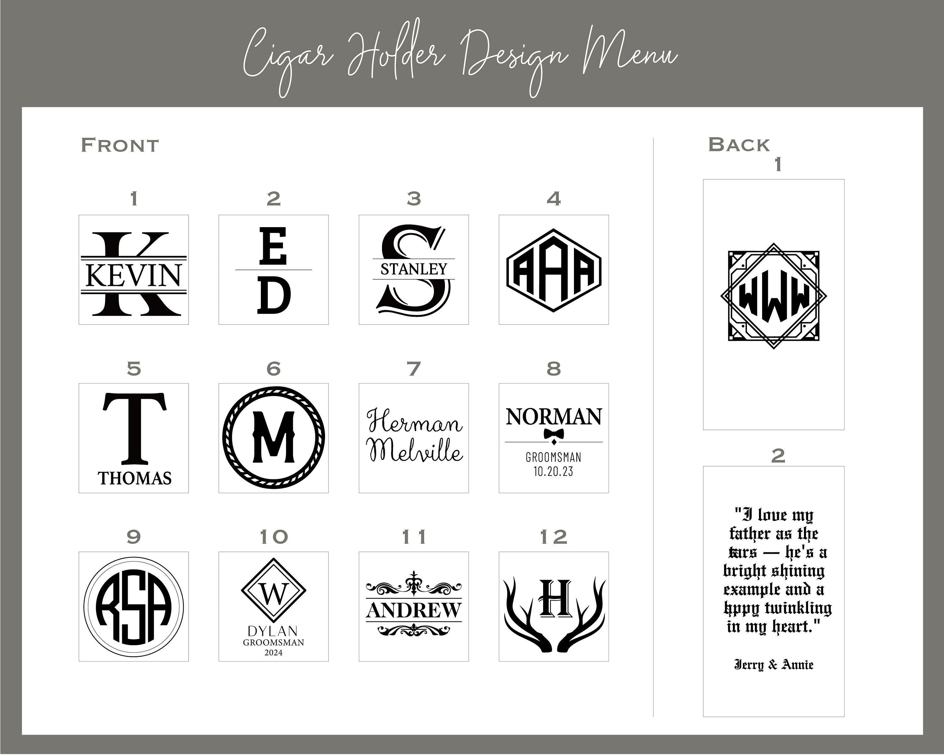 Personalized Cigar Case,Mens Christmas Gift, Groomsmen Gifts, Custom Engraved Cigar Holder, Cigar Travel Case, Leather Cigar Holder