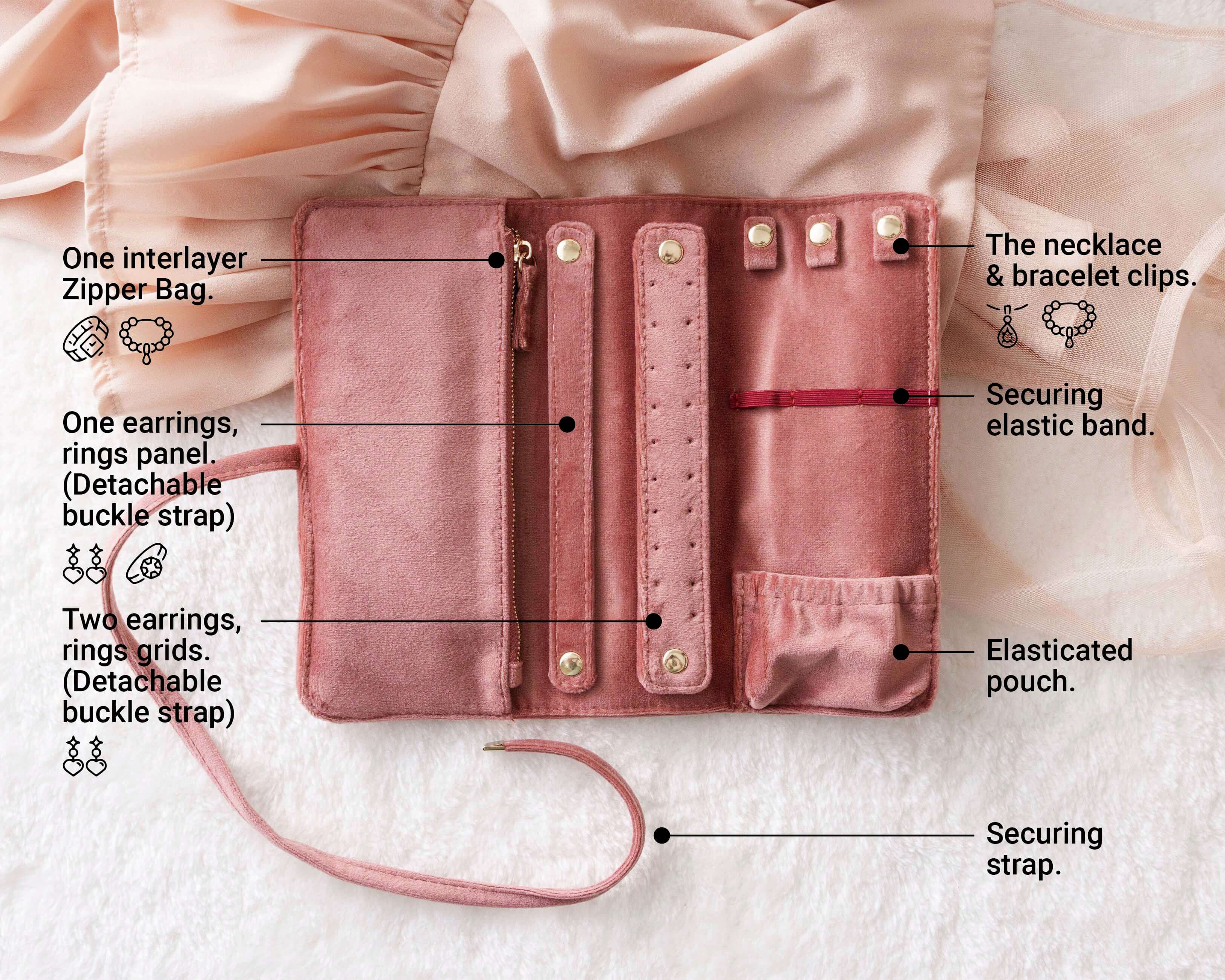 Personalized Velvet Jewelry Roll