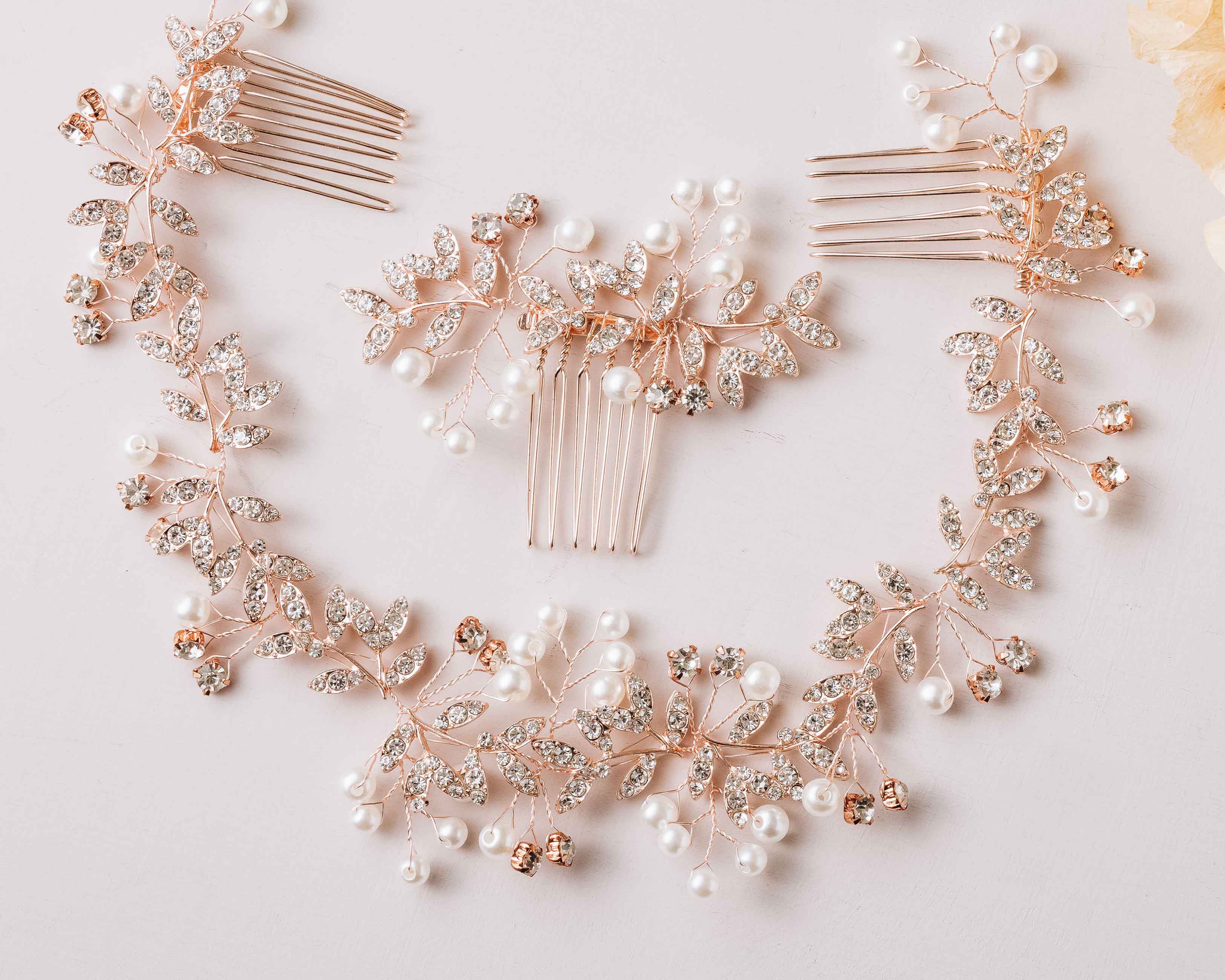 Wedding Hair Piece - Rosegold Wedding Hair Piece - The perfect bridal accessories