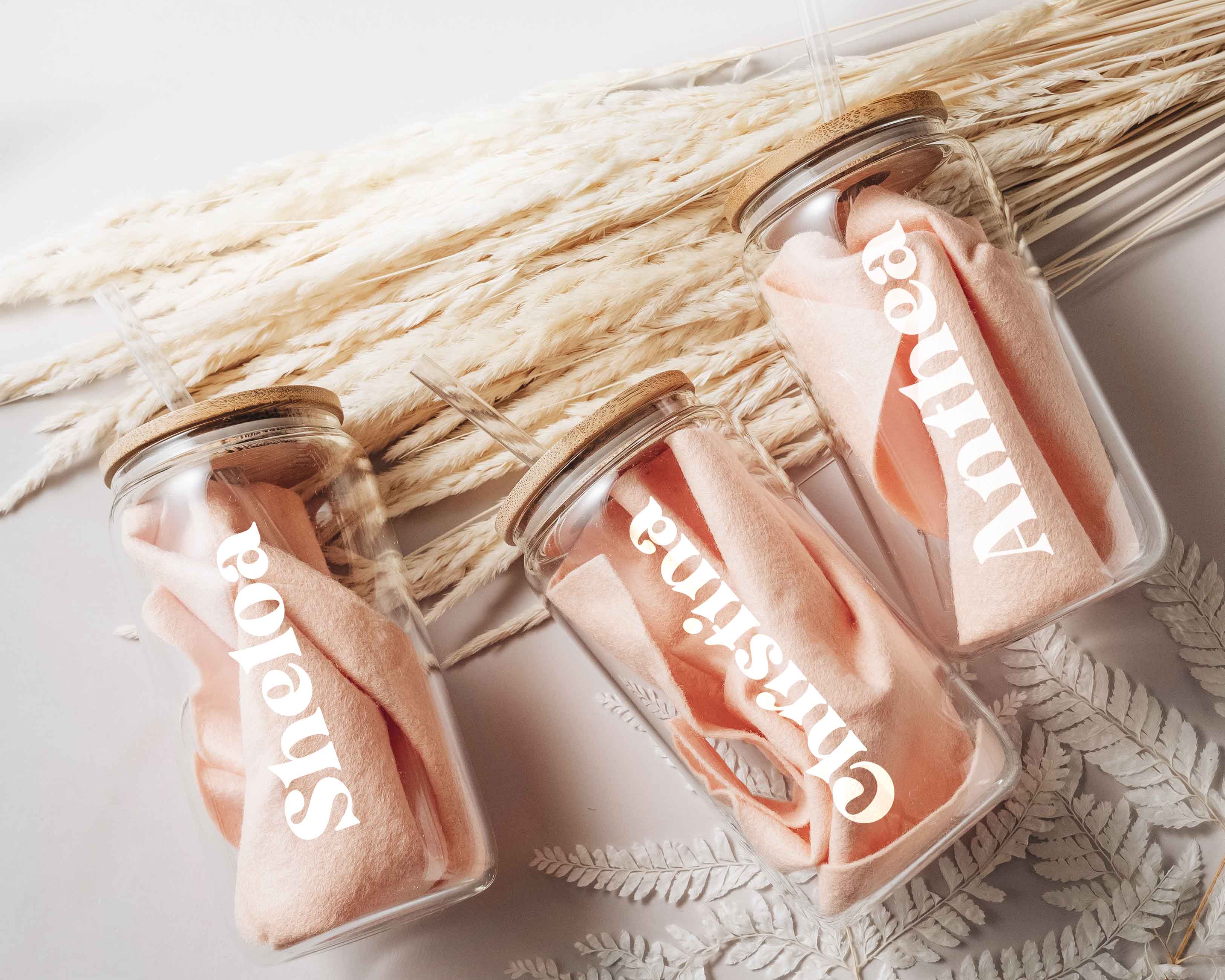 Custom Bridesmaid Glass Can