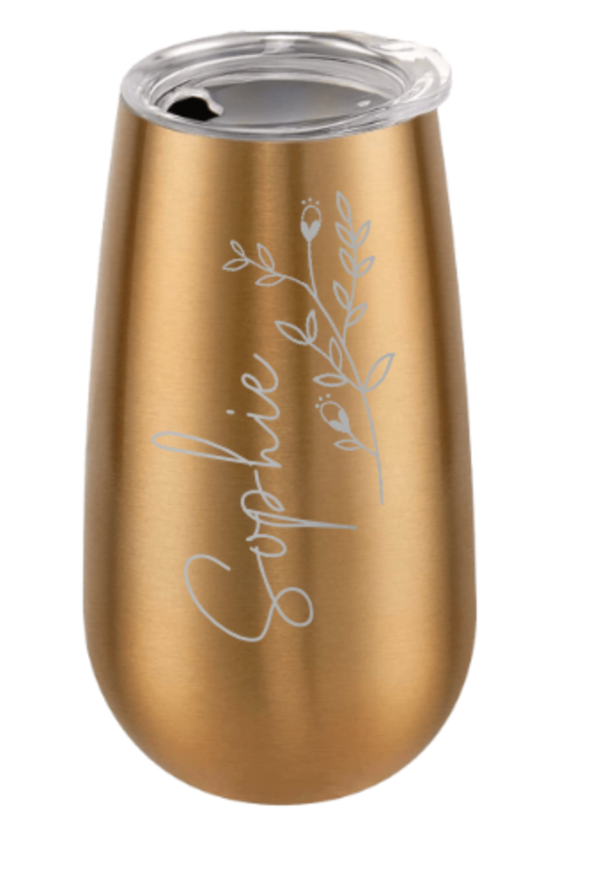 6oz Bridesmaid Champagne Flute Tumbler