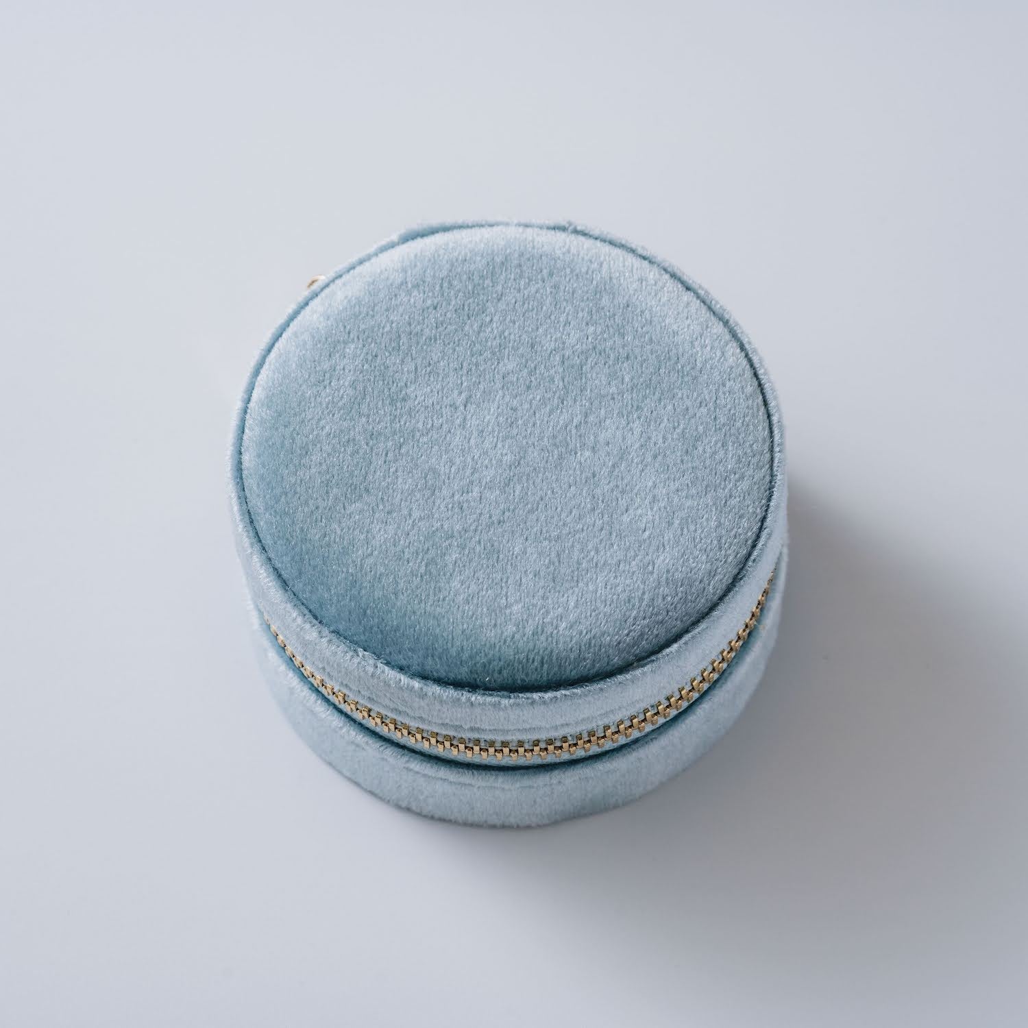 Round Velvet Jewelry Box with Birth Flower