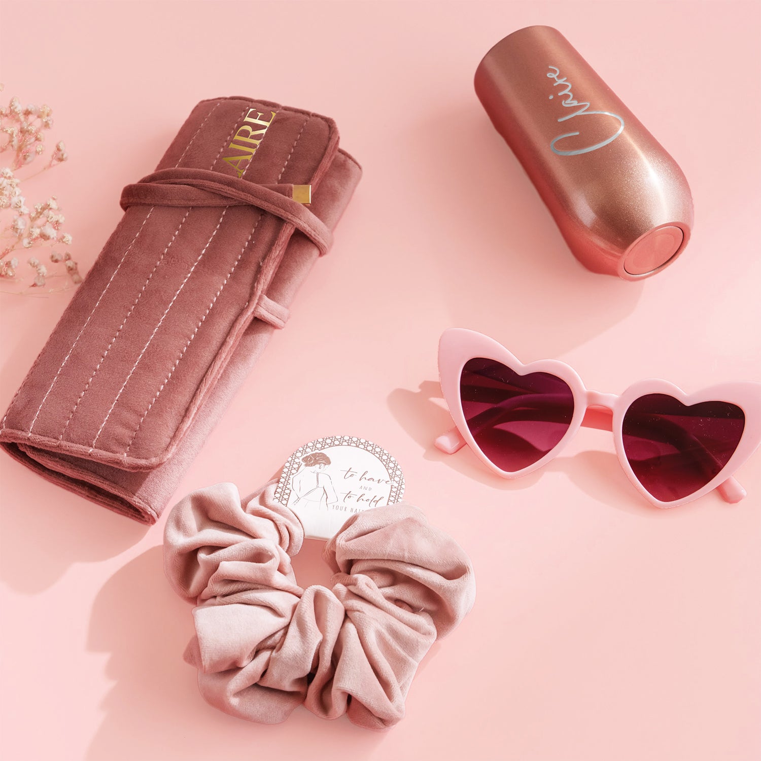Velvet Jewelry Roll Gift Box Set