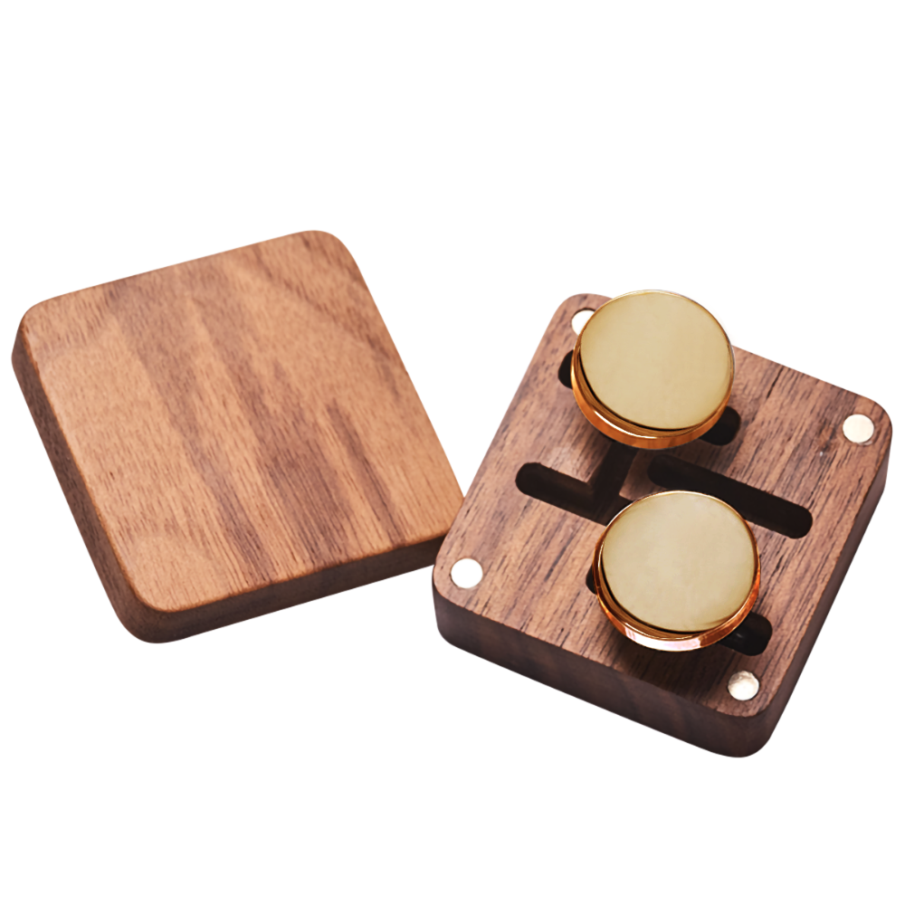 Metal Cufflinks with Wood Box