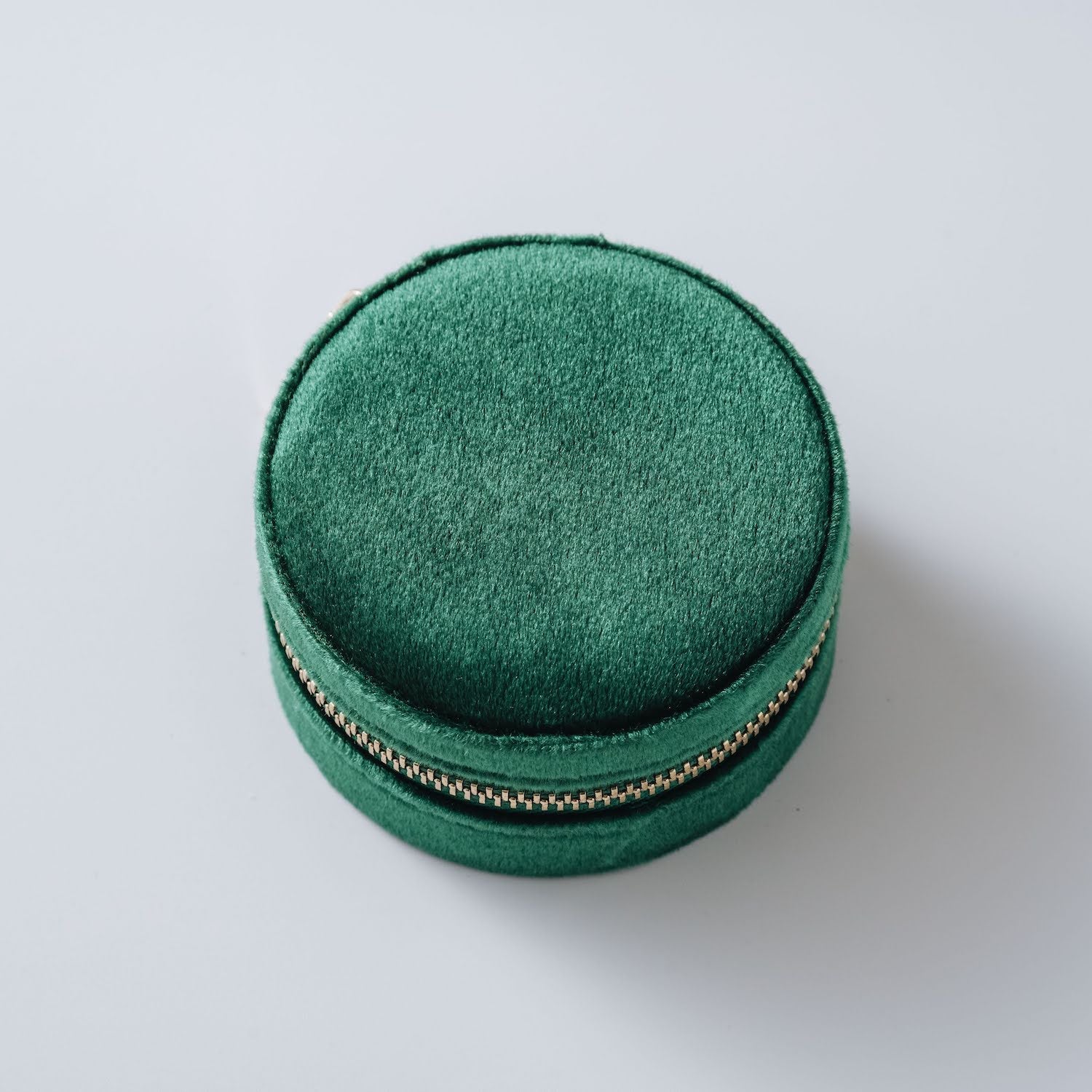 Round Velvet Jewelry Box with Name