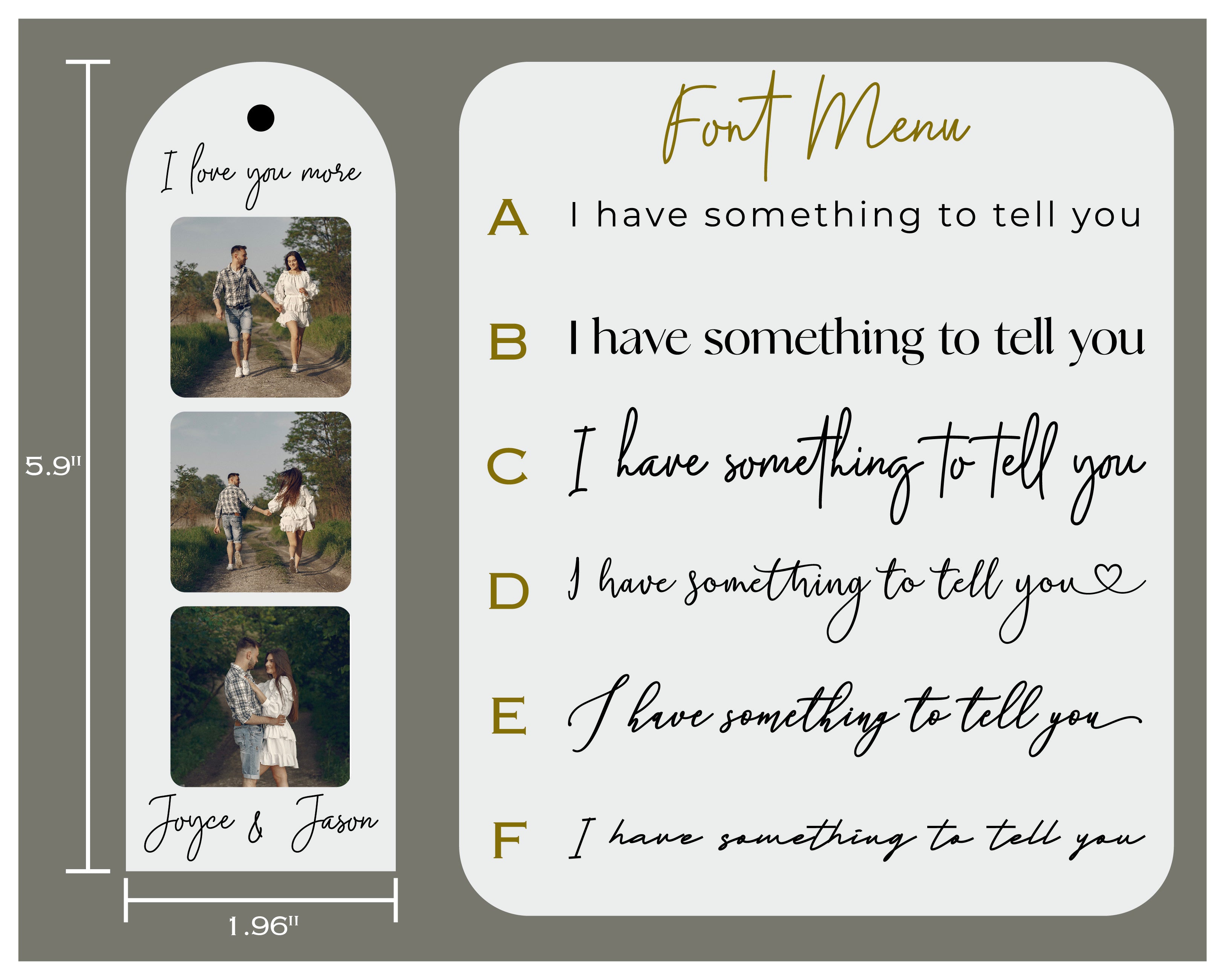 Personalized Acrylic Bookmark