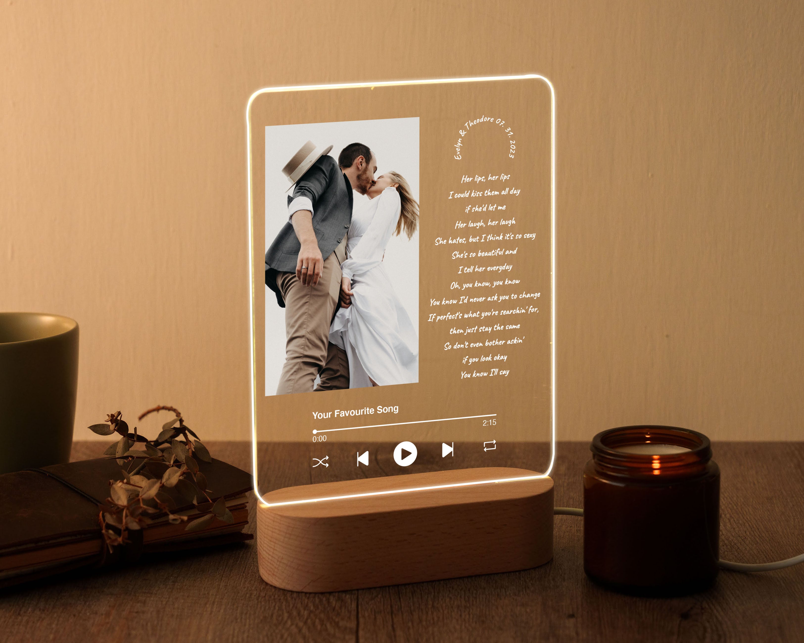 Light Up Acrylic Song Plaque