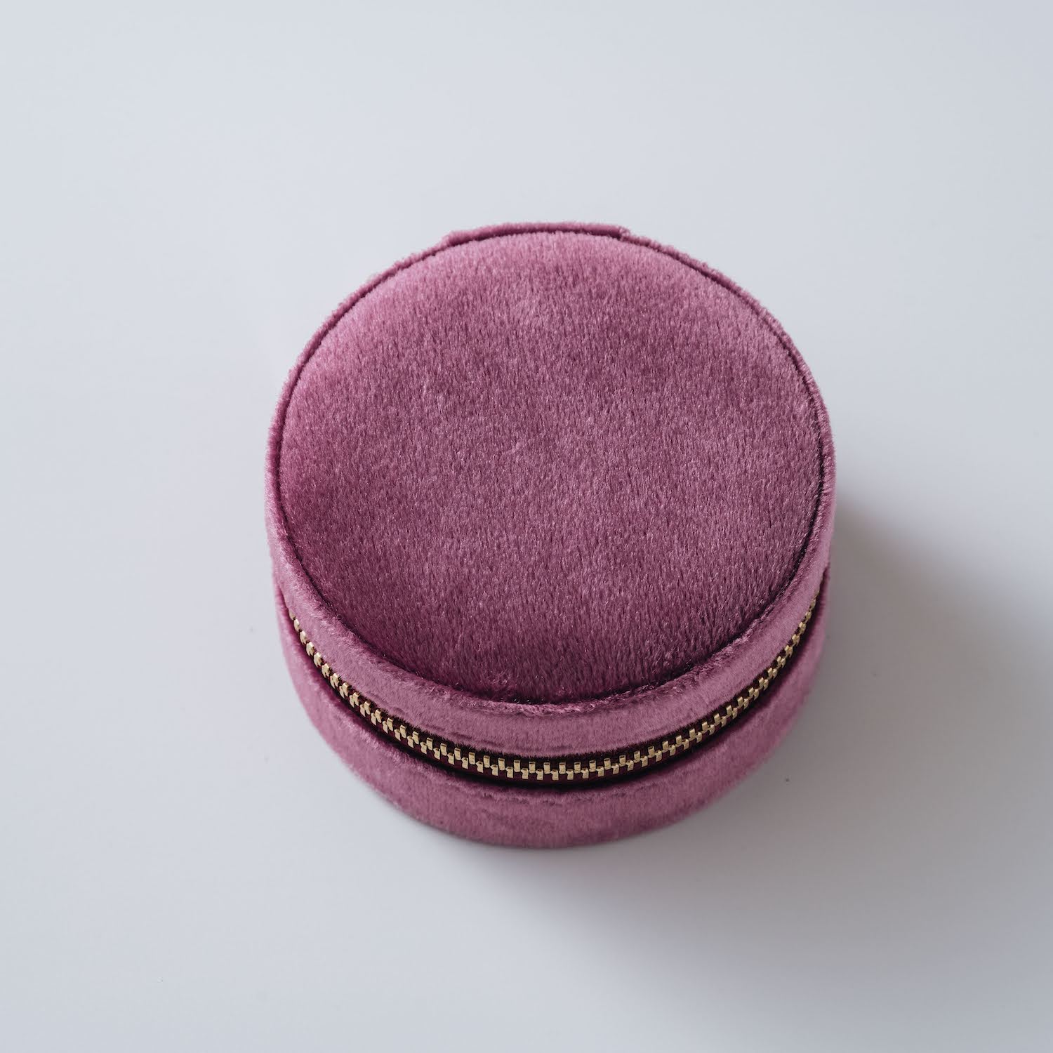 Round Velvet Jewelry Box with Name