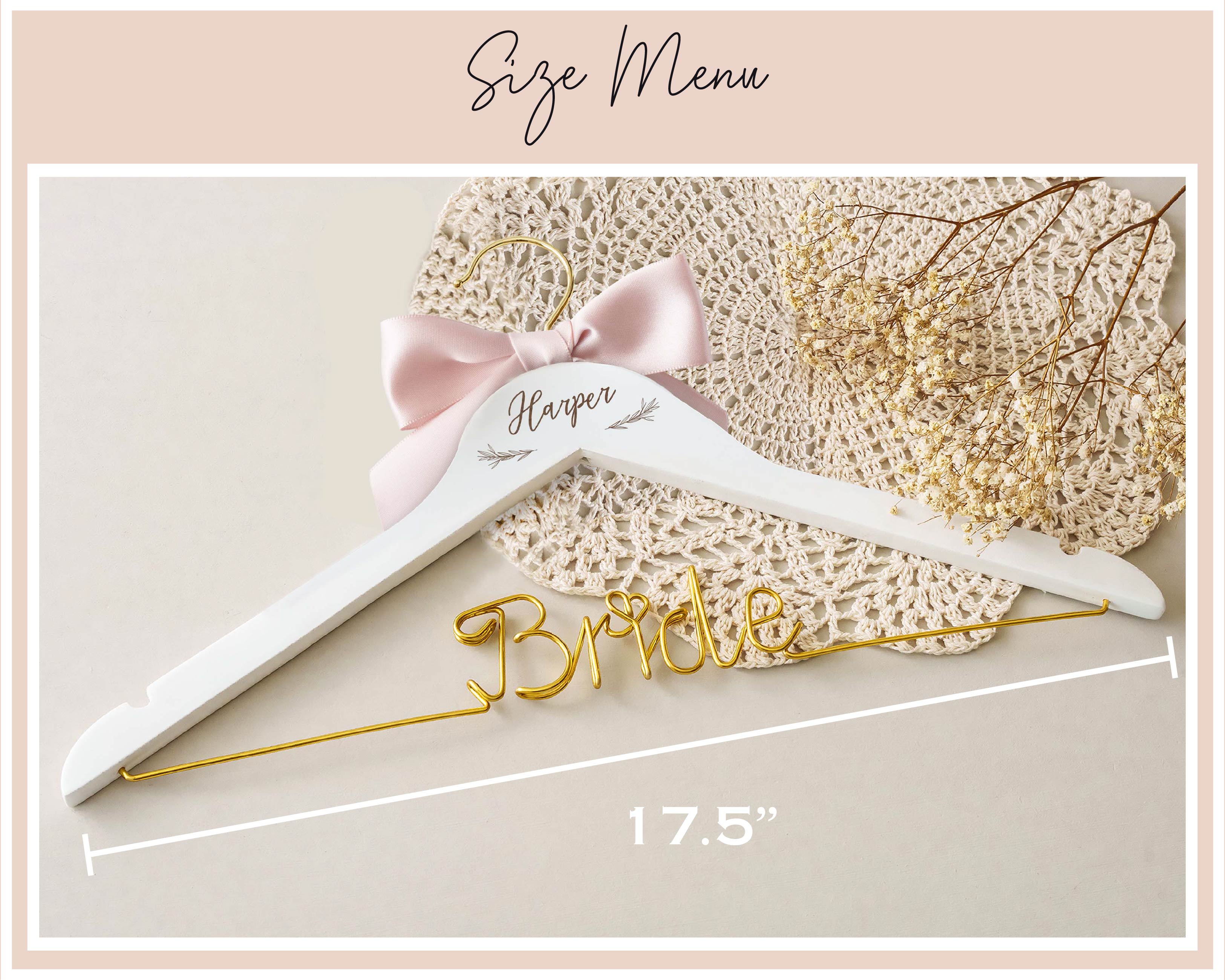 Bride Wire Hanger with Bow