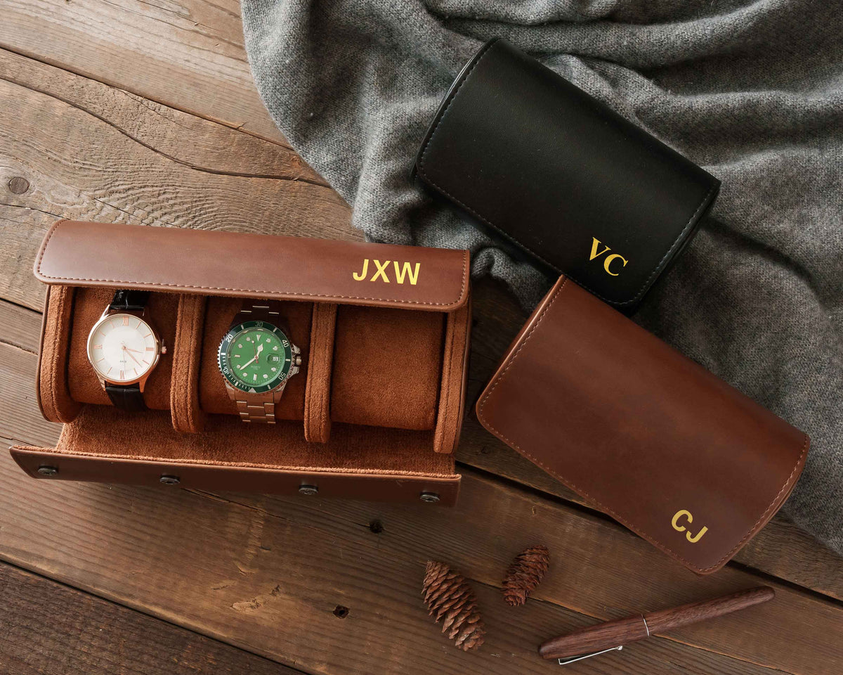 Personalized Leather Watch Case – photo 2