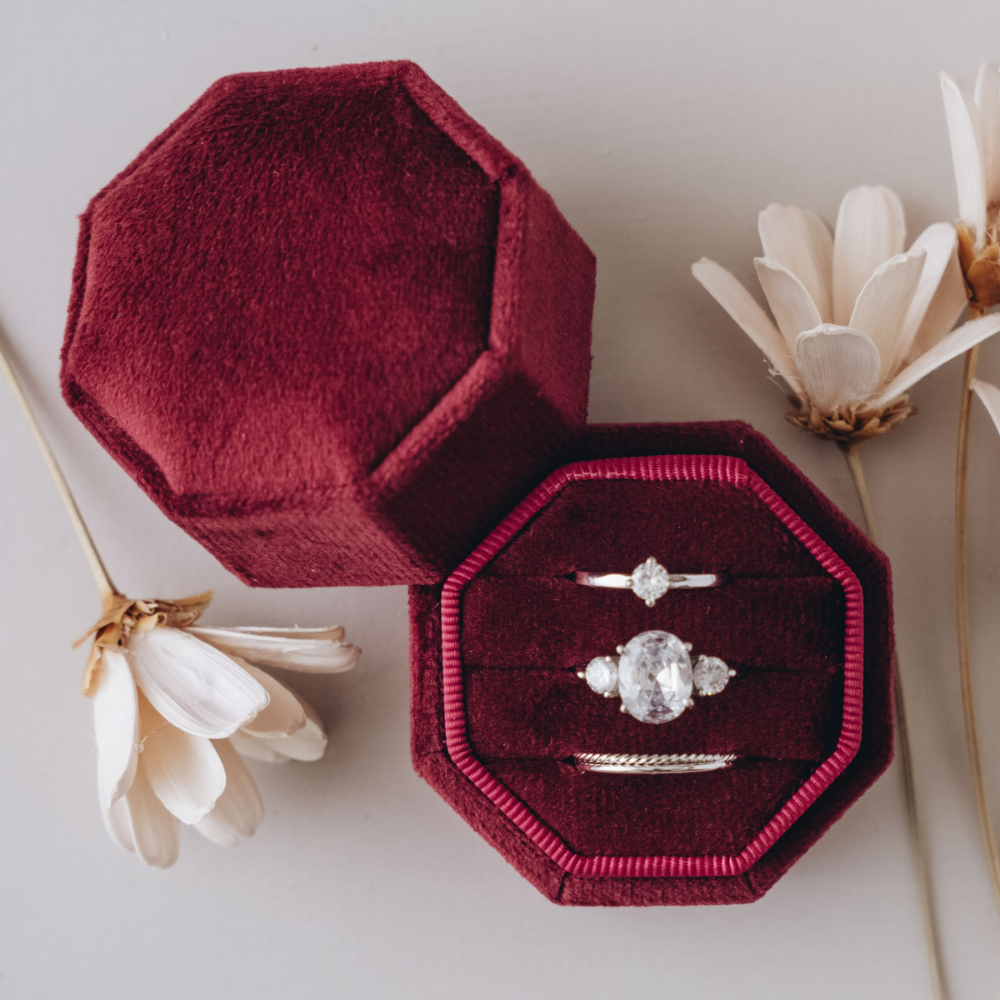 Monogram Velvet Ring Box