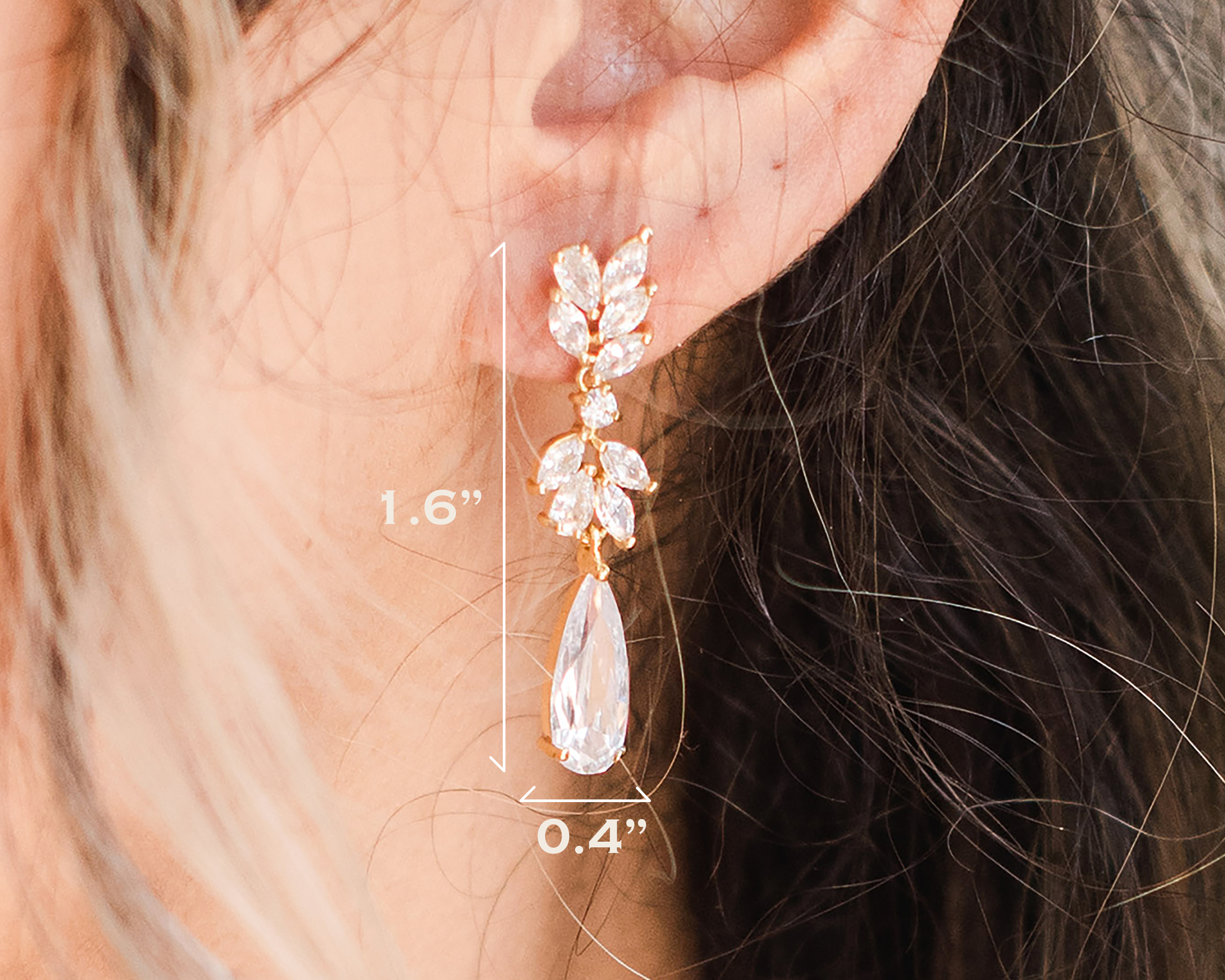 Crystal Bridal Drop Earrings