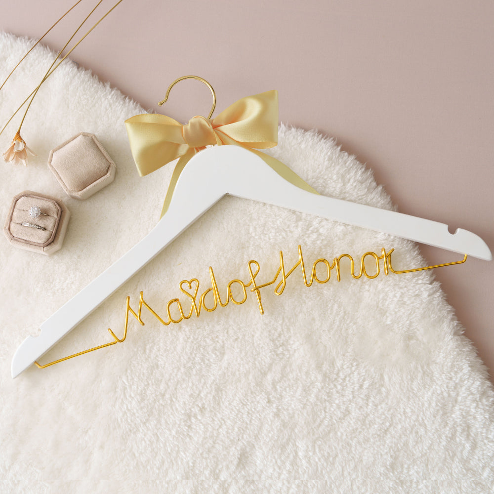 Maid of Honor Wire Hanger with Bow