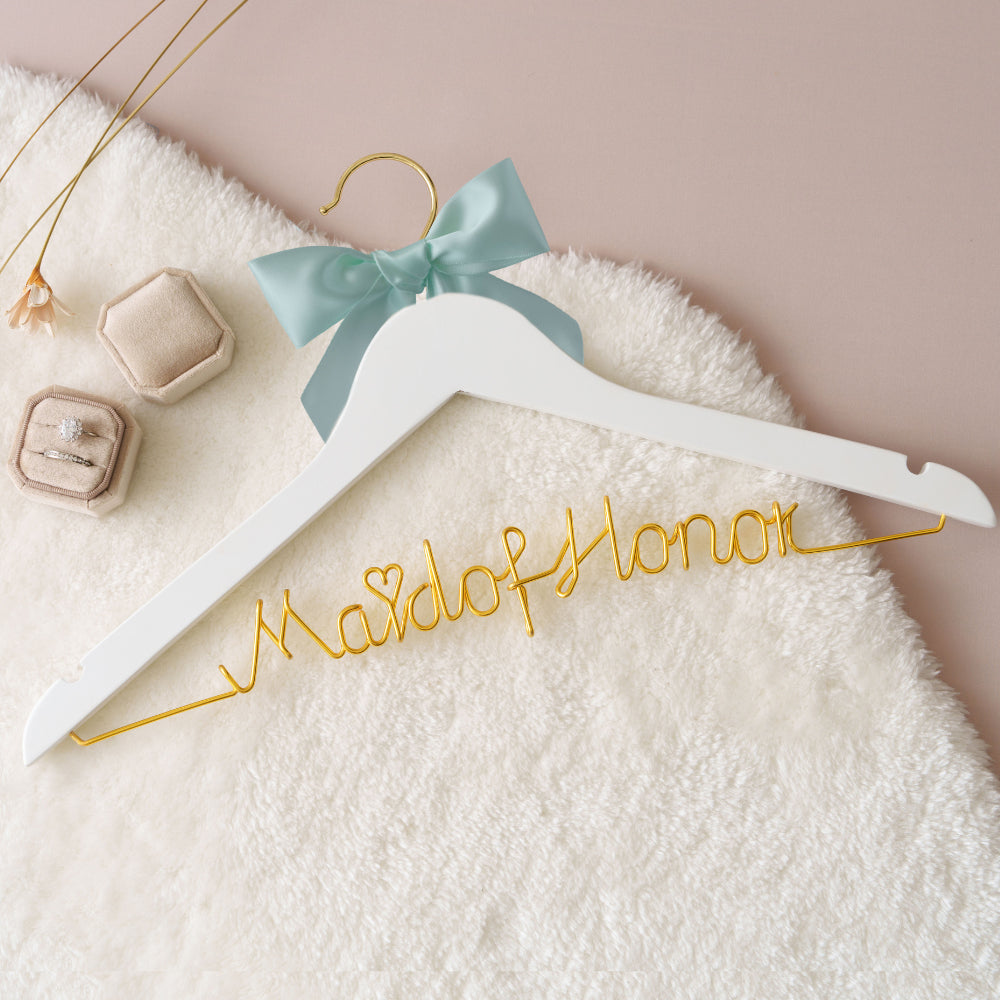 Maid of Honor Wire Hanger with Bow