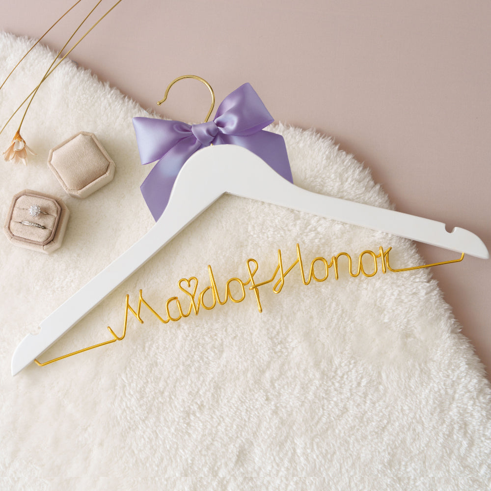 Maid of Honor Wire Hanger with Bow