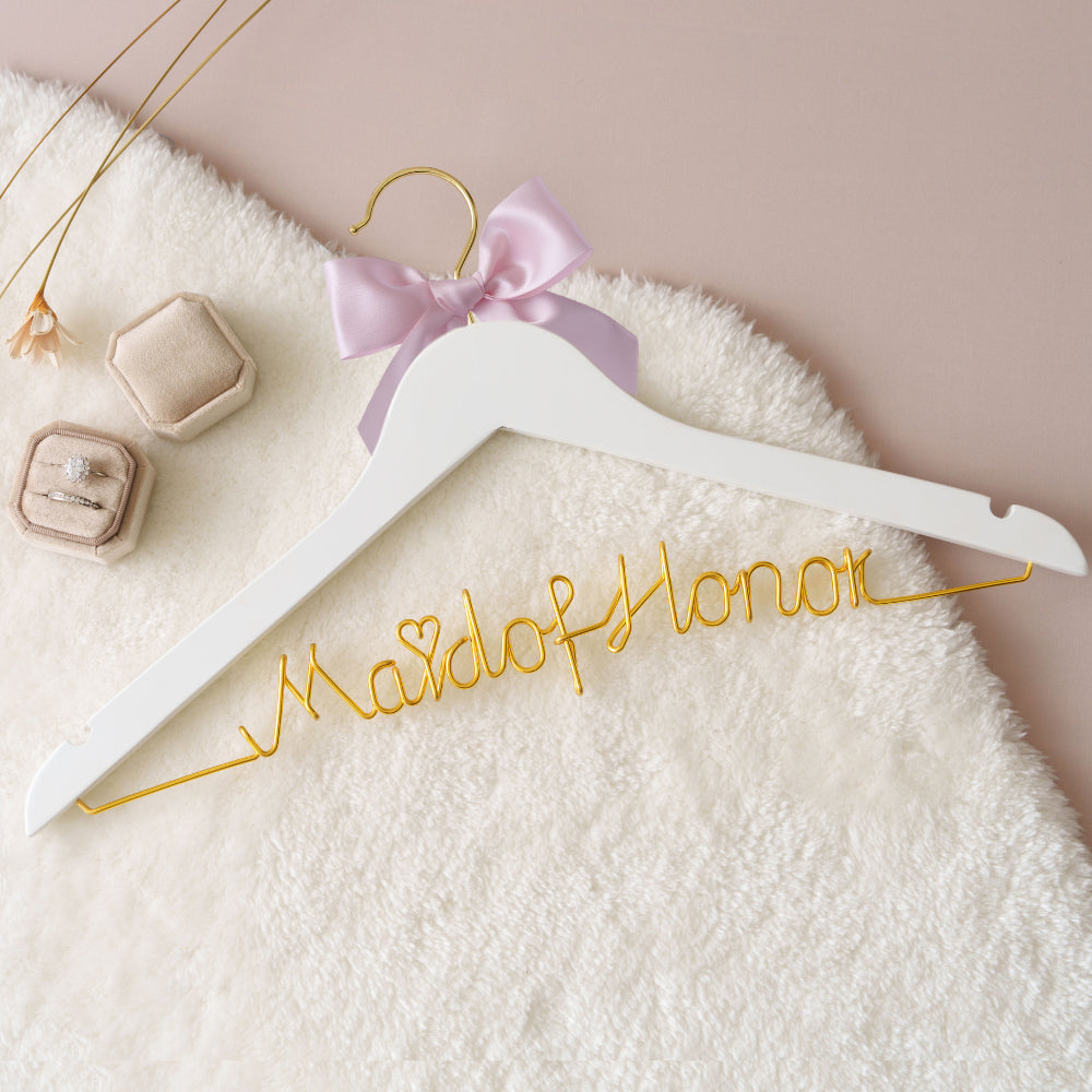 Maid of Honor Wire Hanger with Bow