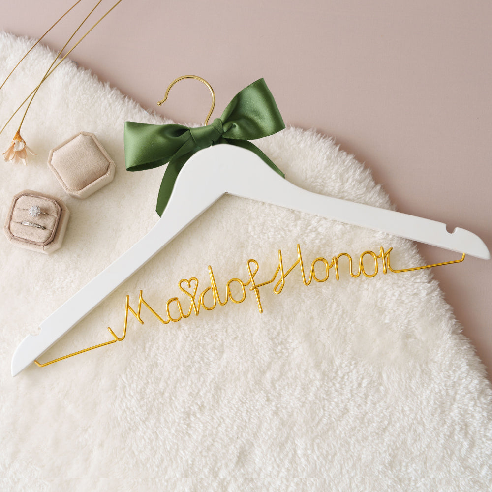 Maid of Honor Wire Hanger with Bow