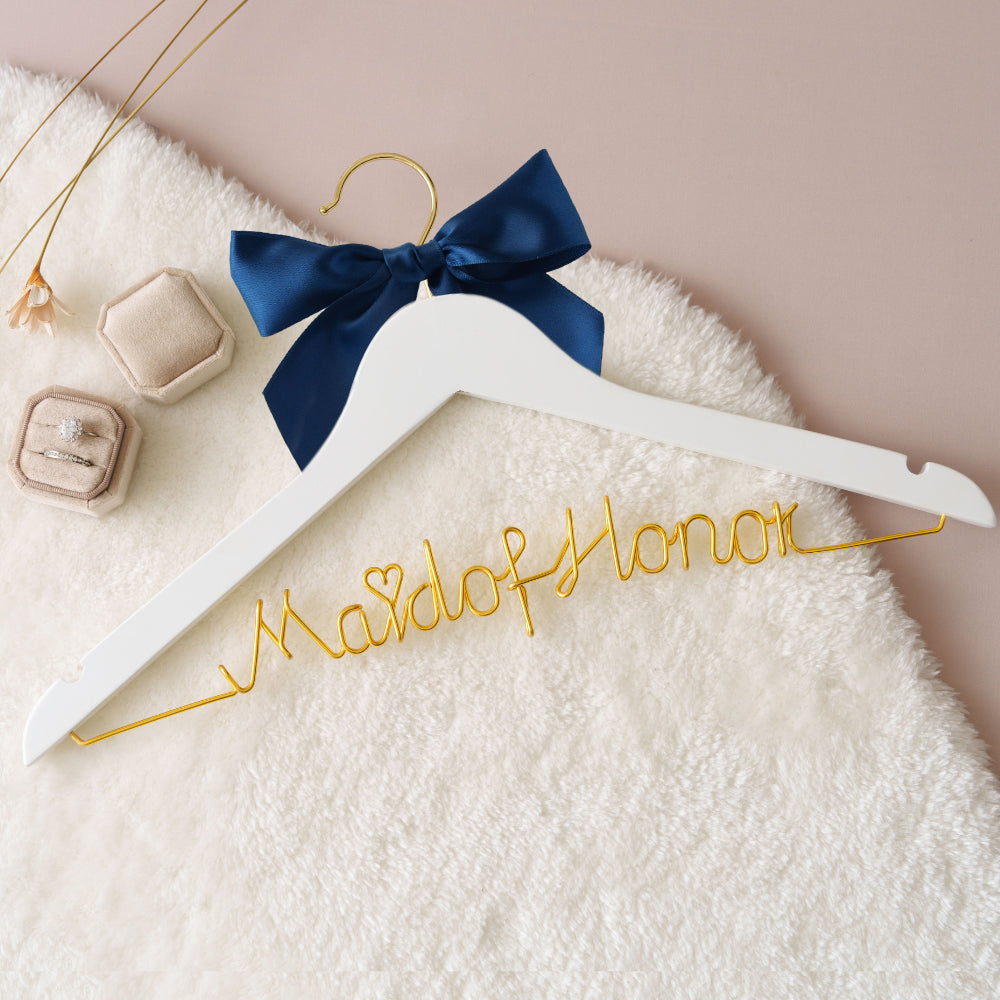 Maid of Honor Wire Hanger with Bow