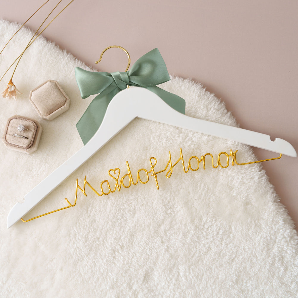 Maid of Honor Wire Hanger with Bow