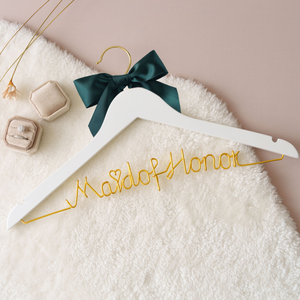 Maid of Honor Wire Hanger with Bow