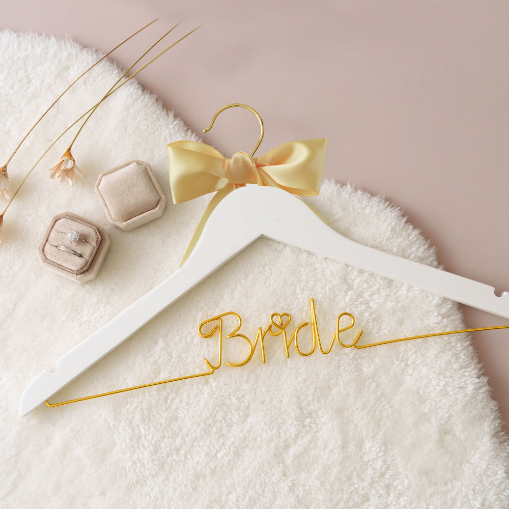 Bride Wire Hanger with Bow