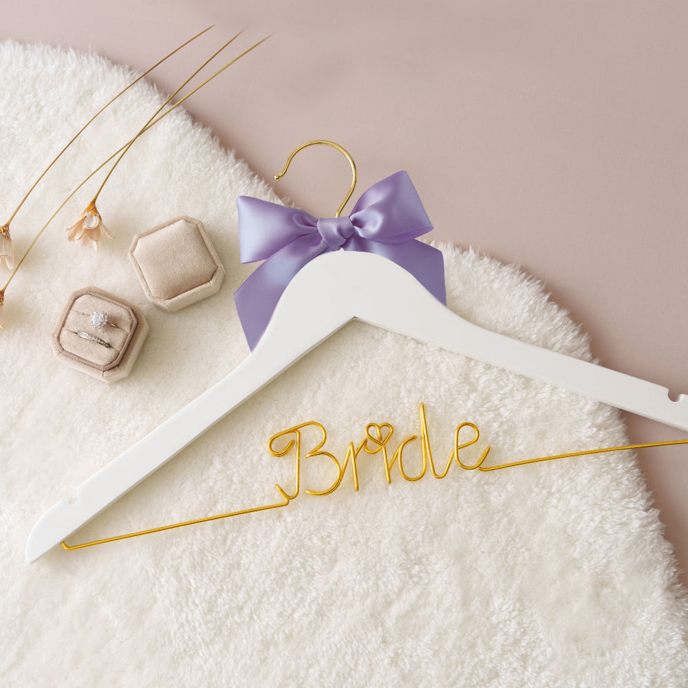 Bride Wire Hanger with Bow