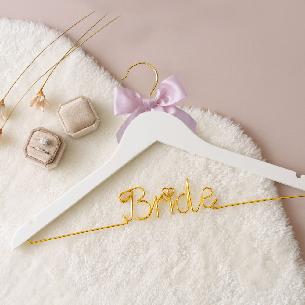 Bride Wire Hanger with Bow