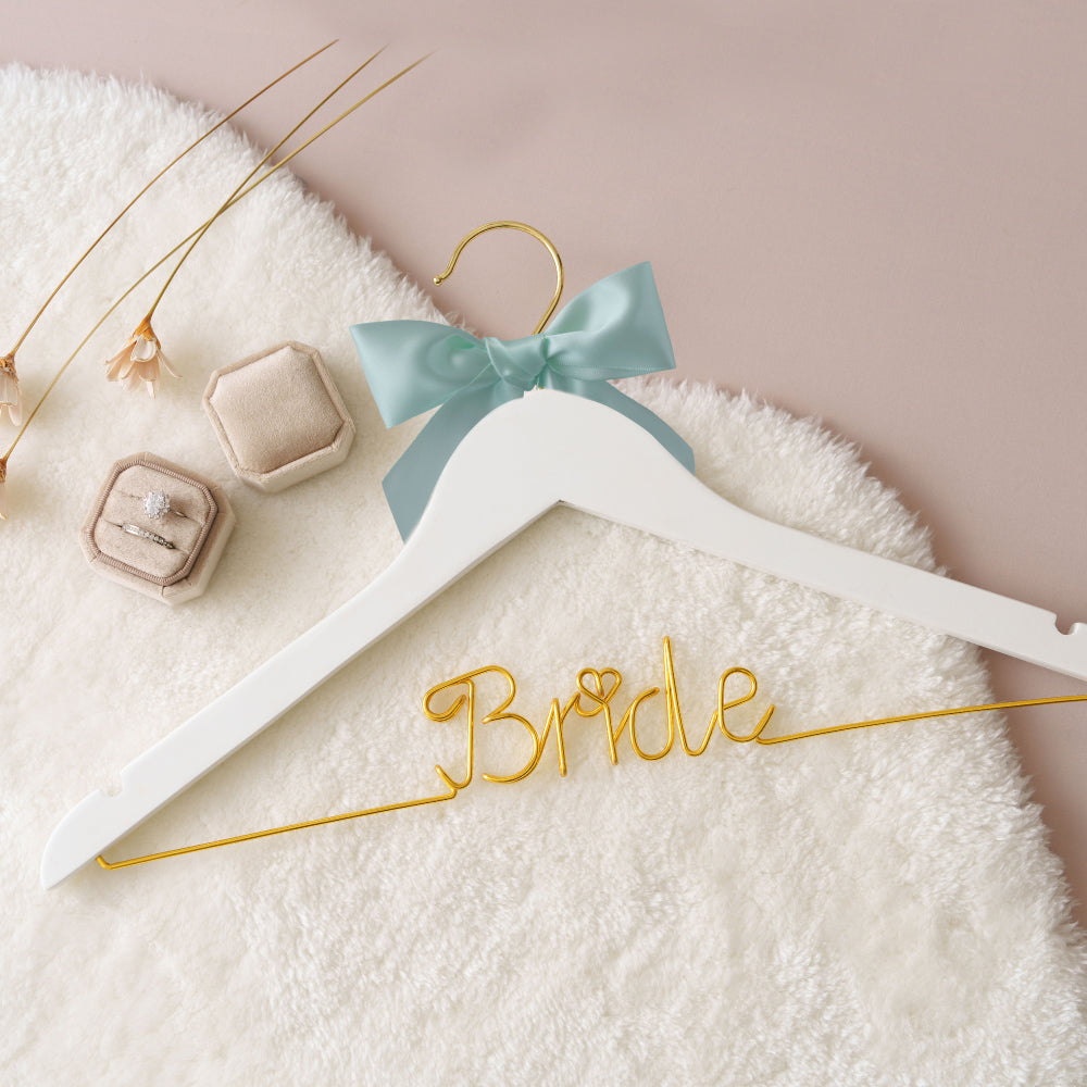 Bride Wire Hanger with Bow