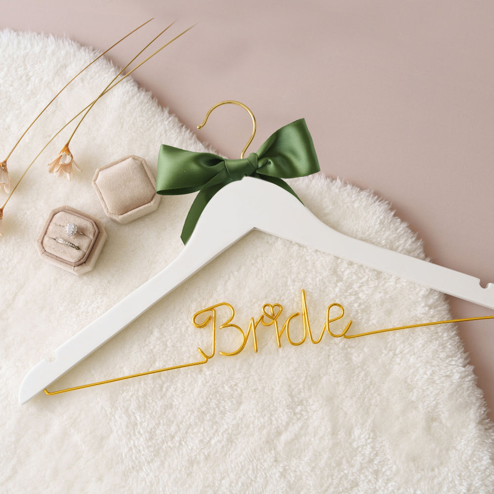 Bride Wire Hanger with Bow