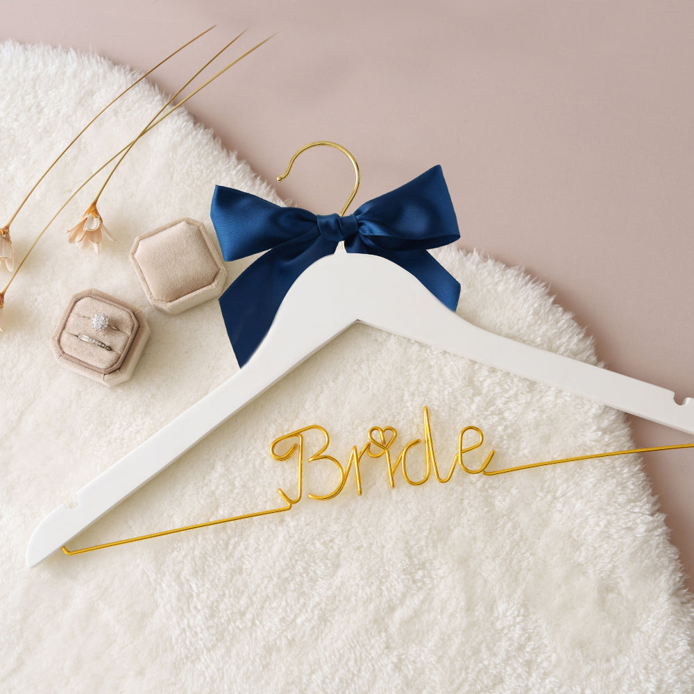 Bride Wire Hanger with Bow