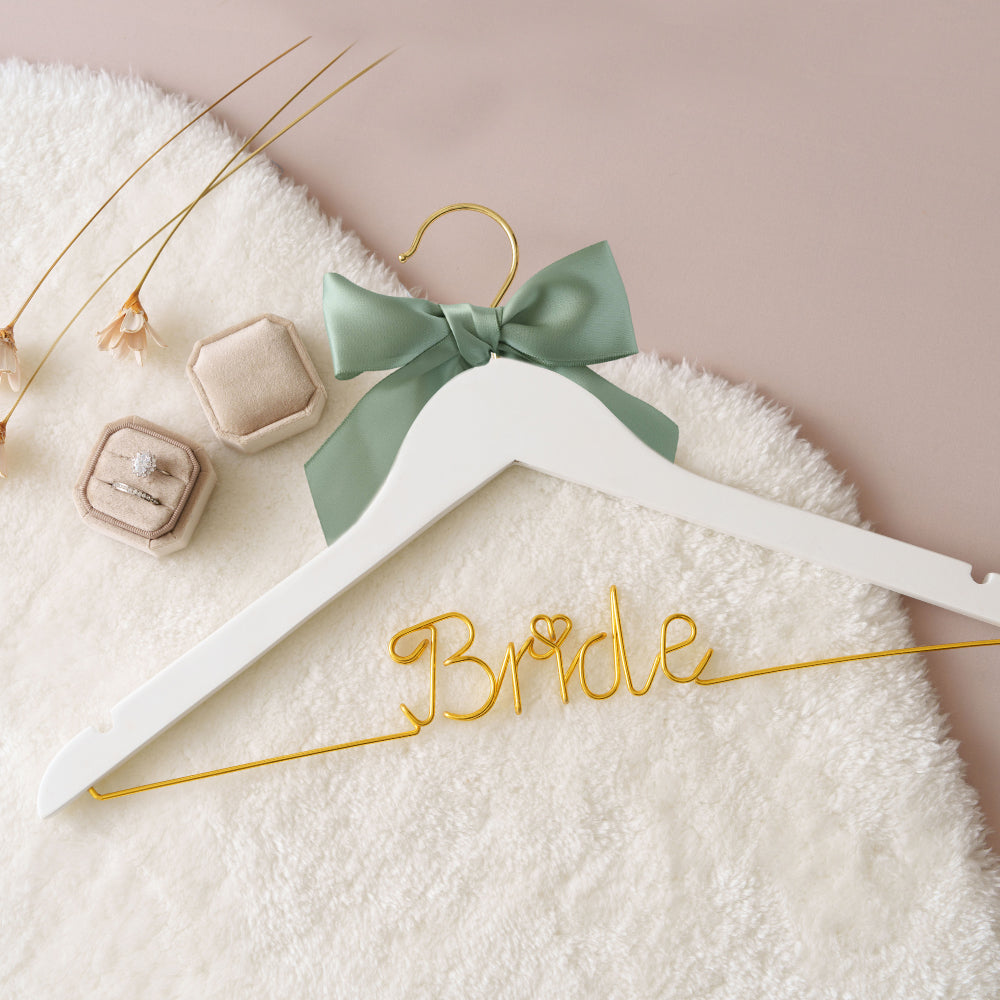 Bride Wire Hanger with Bow