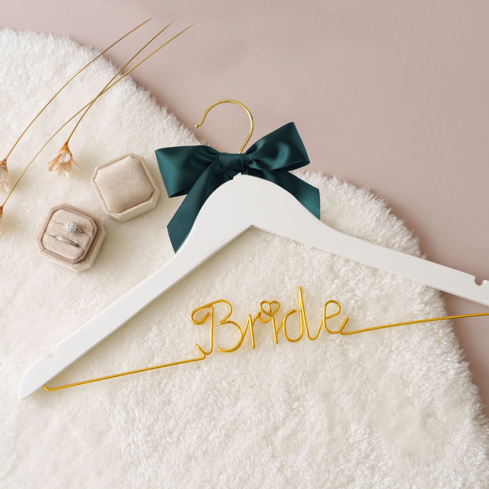 Bride Wire Hanger with Bow