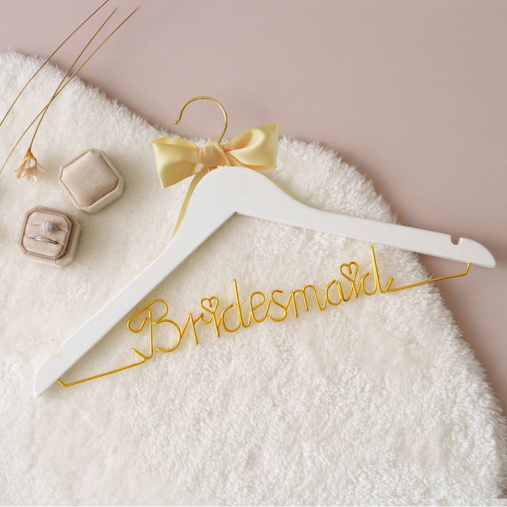 Bridesmaid Wire Wedding Hanger with Bow