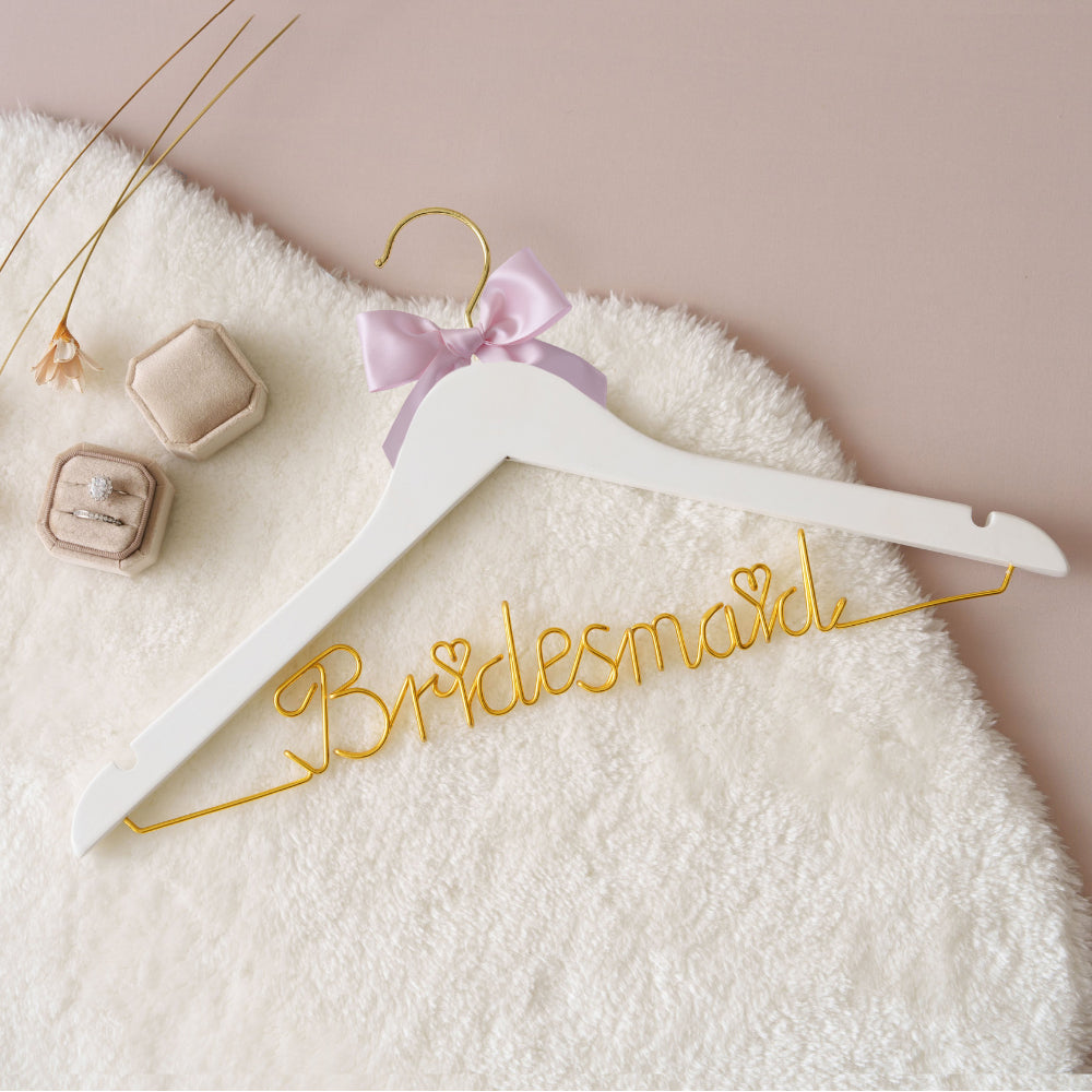 Bridesmaid Wire Wedding Hanger with Bow