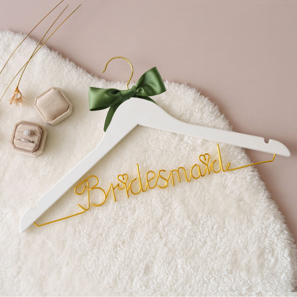 Bridesmaid Wire Wedding Hanger with Bow