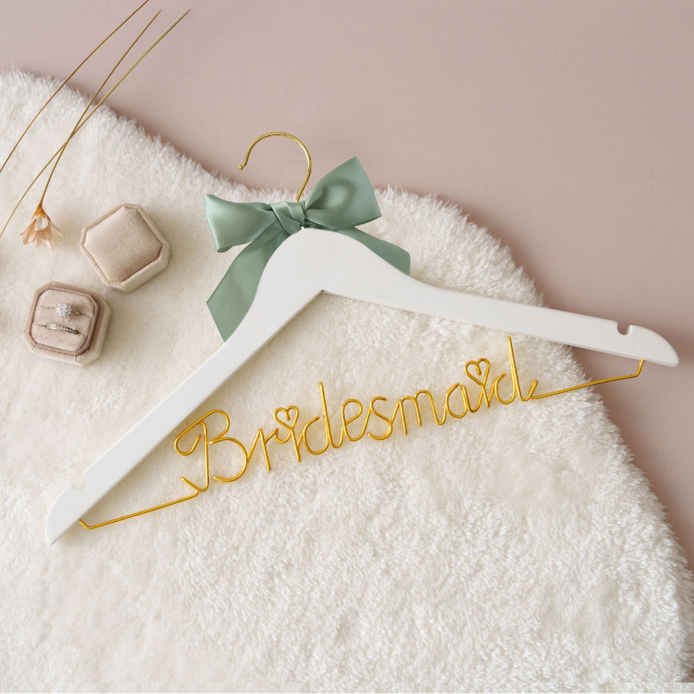 Bridesmaid Wire Wedding Hanger with Bow