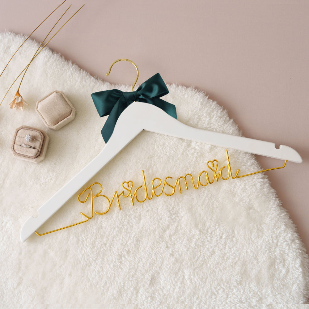 Bridesmaid Wire Wedding Hanger with Bow