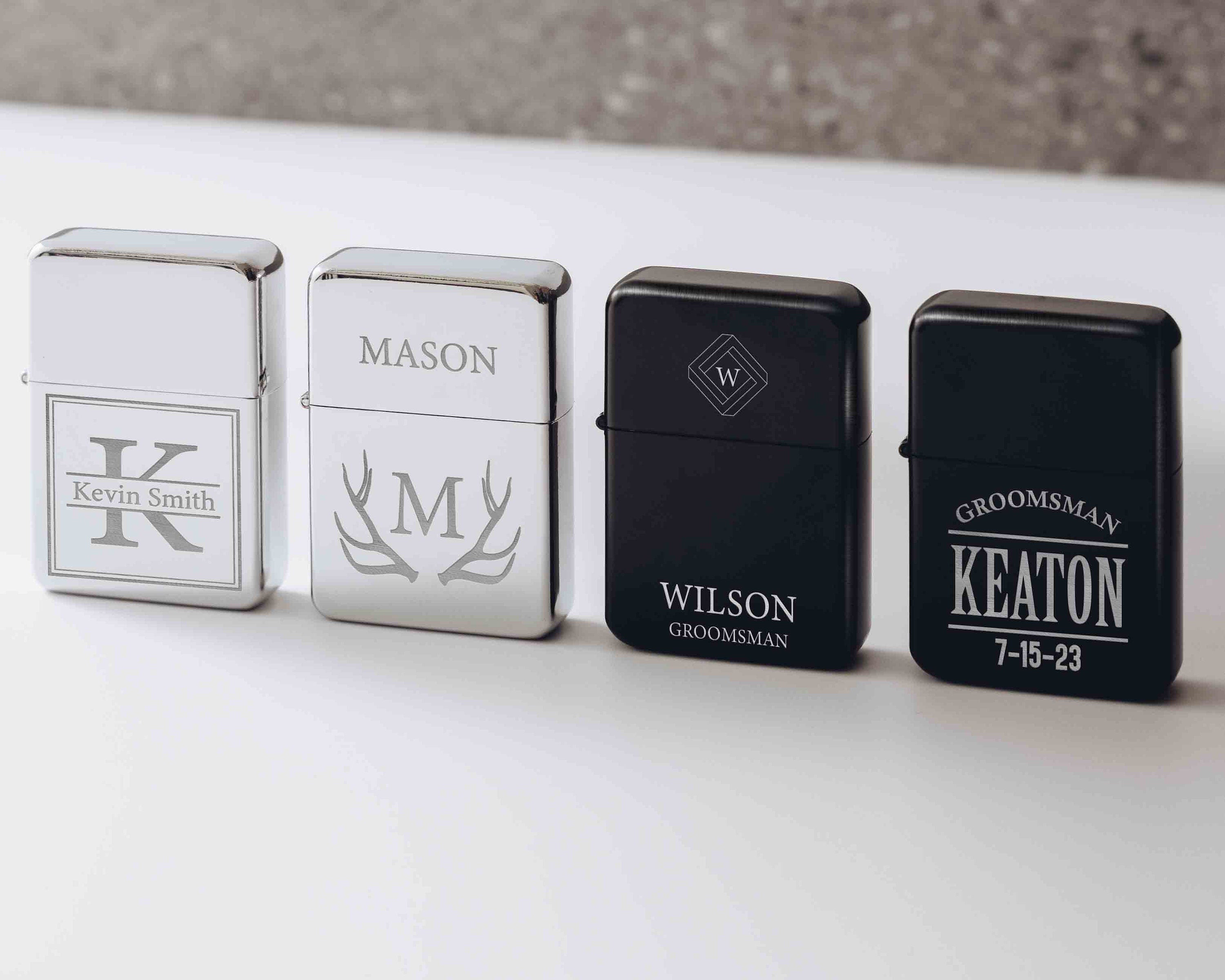 Custom Lighter Case Bachelor Party Groomsmen Gift, Personalized Lighter Case Monogram, Cigar Lighter Case Mens Gifts for Him for Dad Husband