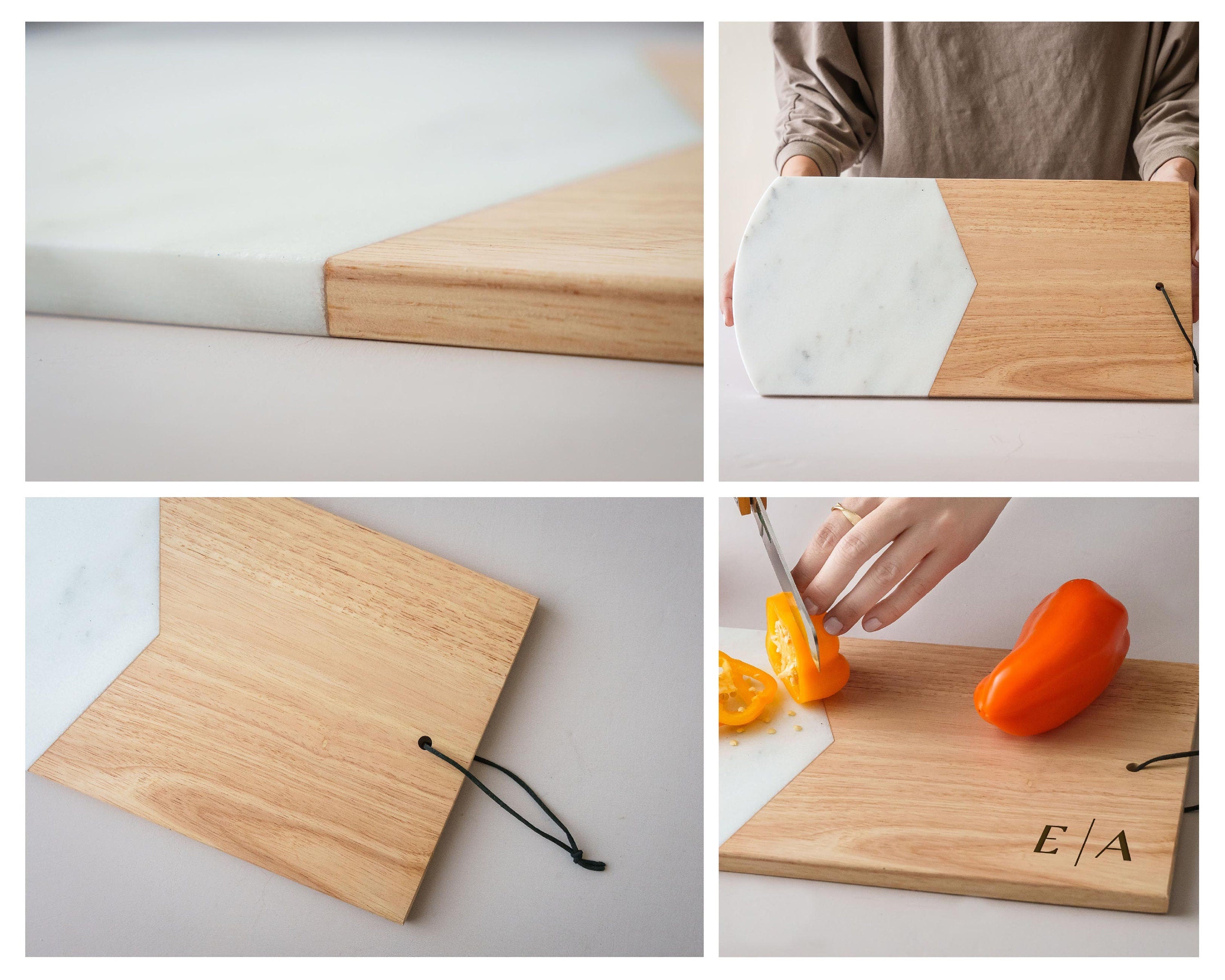 a series of photos showing how to cut a pepper