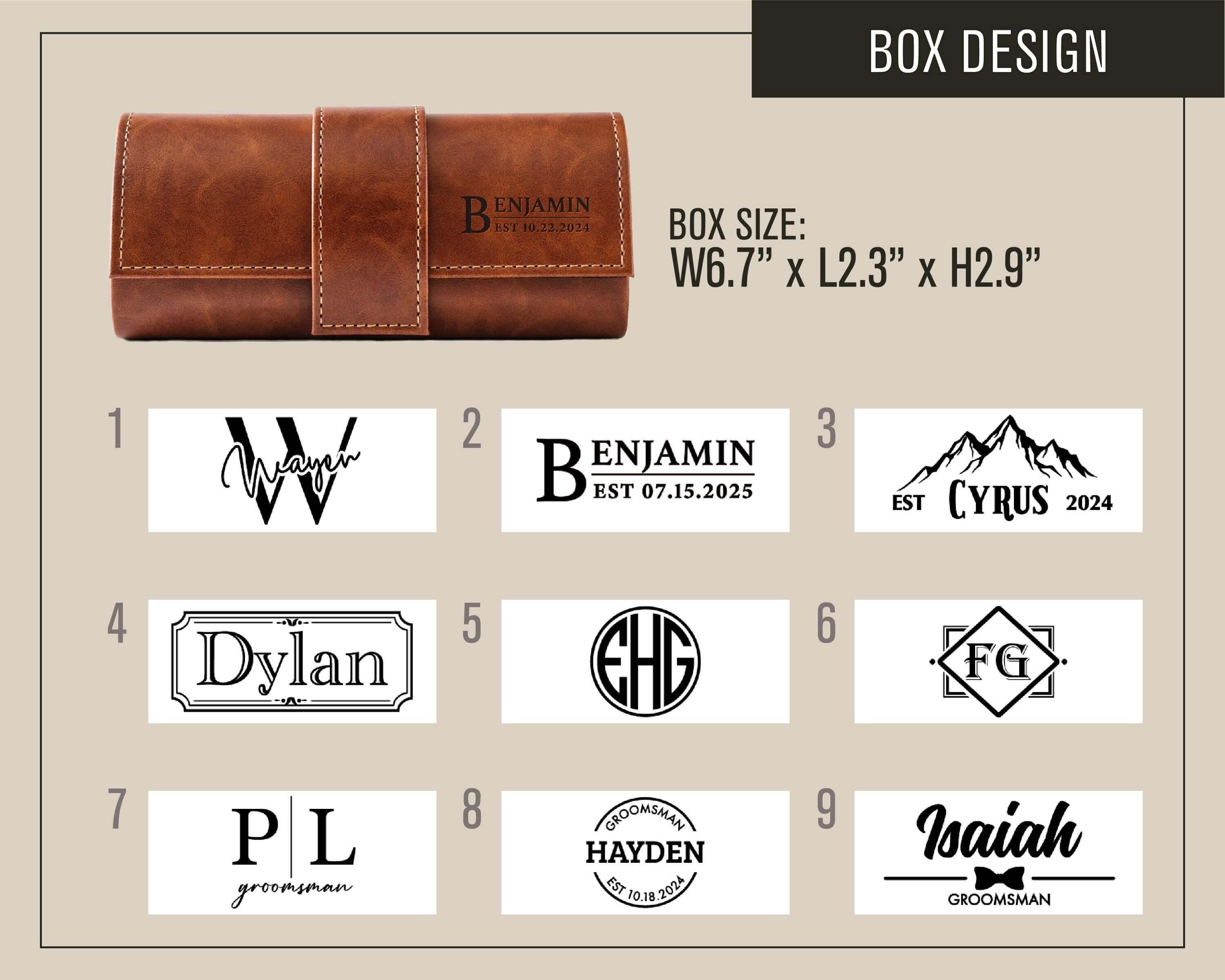 a large brown leather wallet with different logos on it