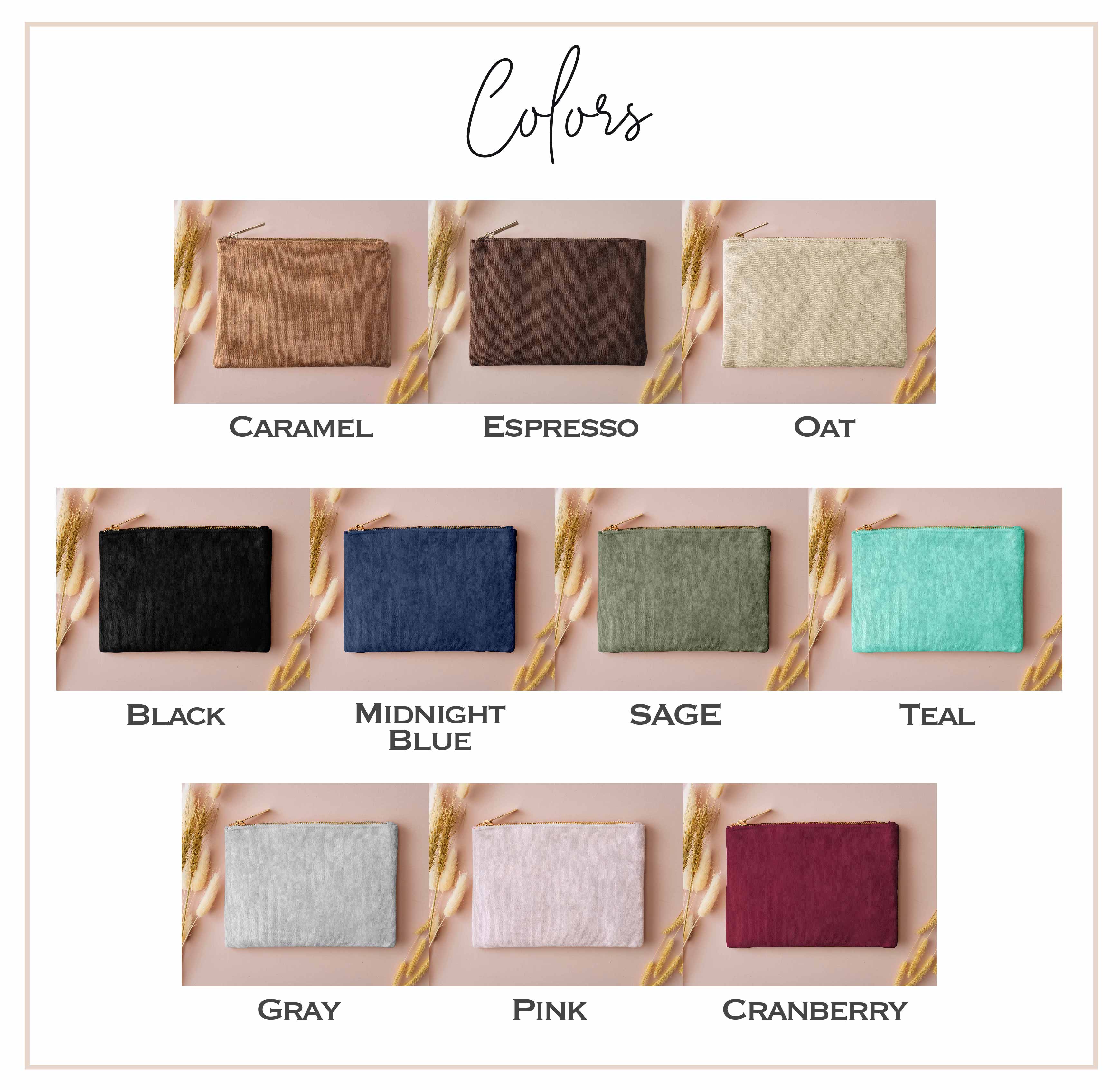 Travel Cotton Makeup Bag