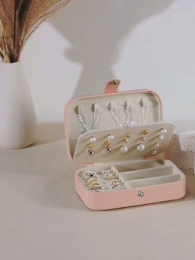 Personalized Travel Jewelry Case, Custom Earring Organizer, Name Jewelry Box, Bridesmaid Gift Box for Sister, Bridal Party Gift For Her
