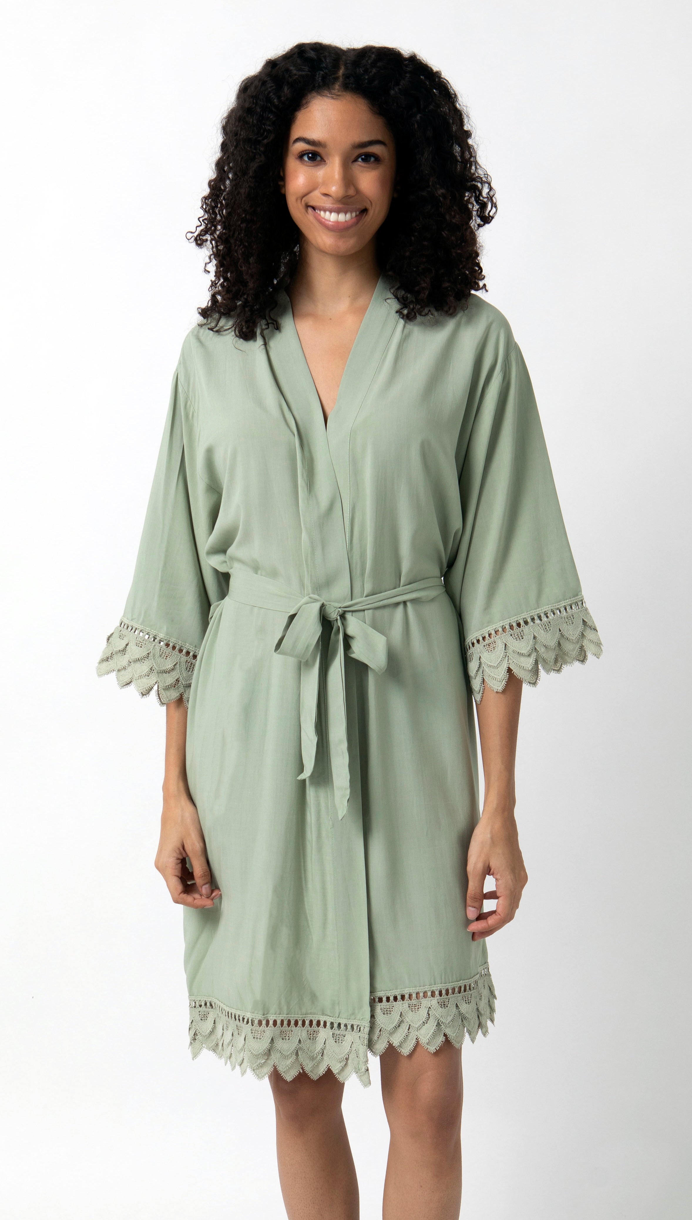 Non Personalized Cotton Lace Robes